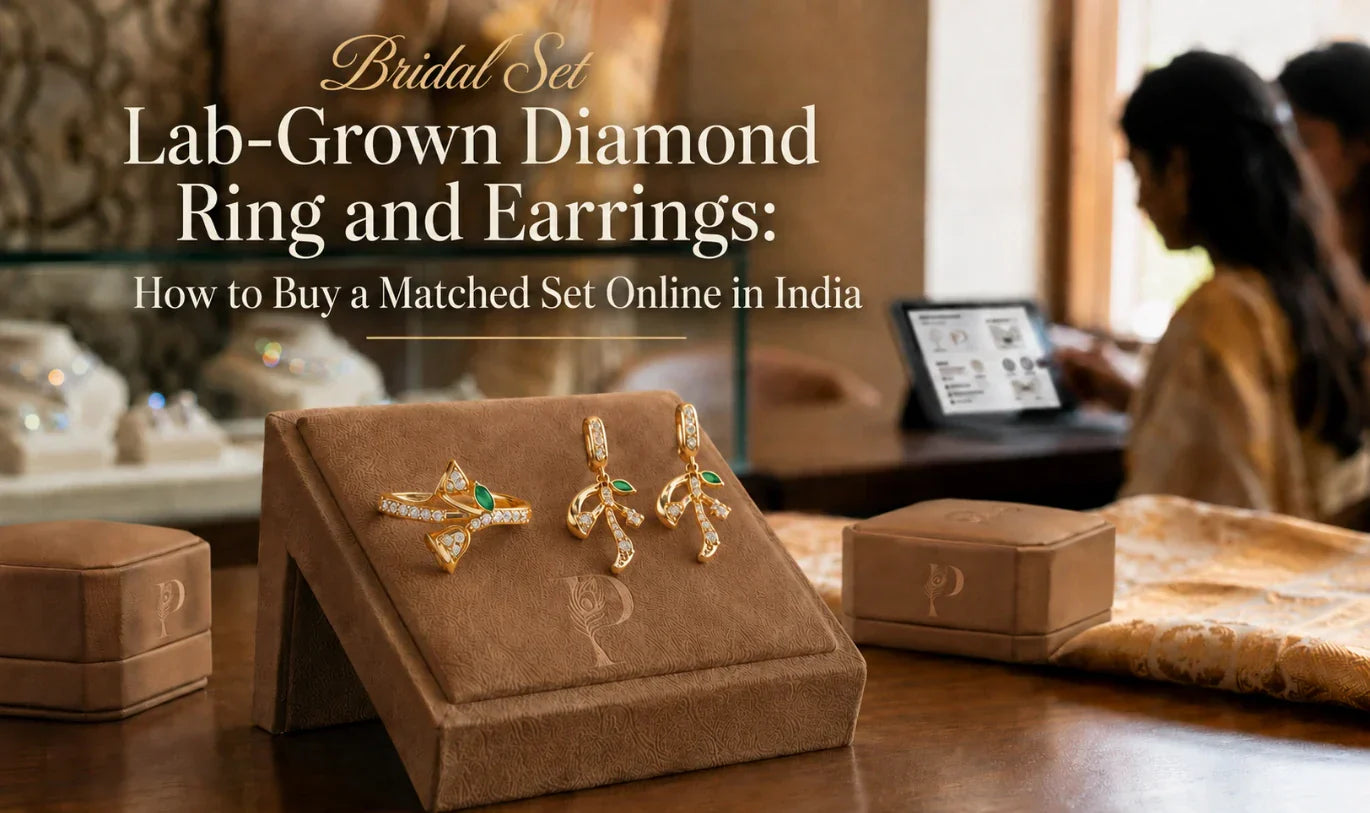 Bridal Set Lab-Grown Diamond Ring and Earrings: How to Buy a Matched Set Online in India