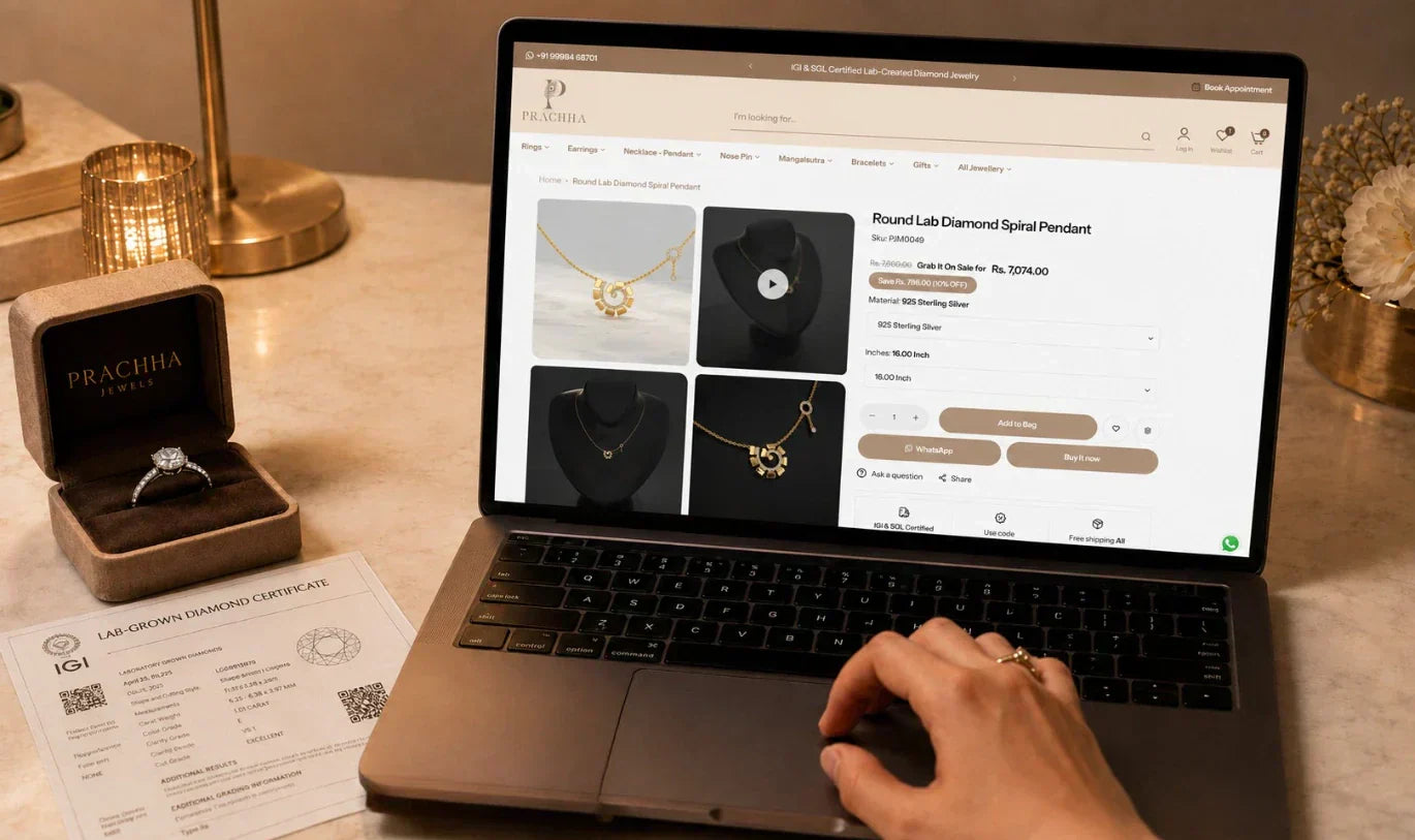 How to Buy Lab Grown Diamond Jewellery Online in India Safely
