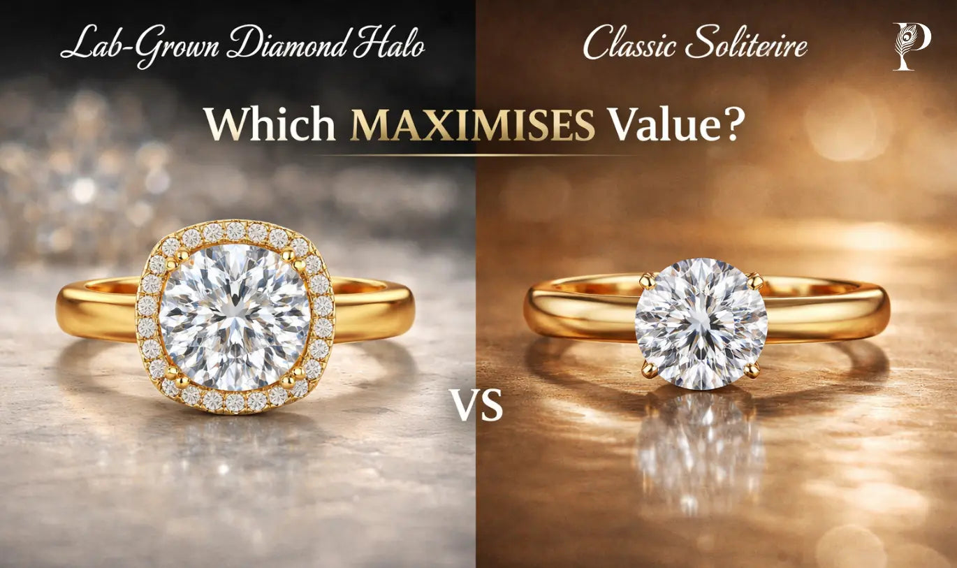 Two rings with the inscription "Which maximizes value?" symbolizing a choice or evaluation of options.