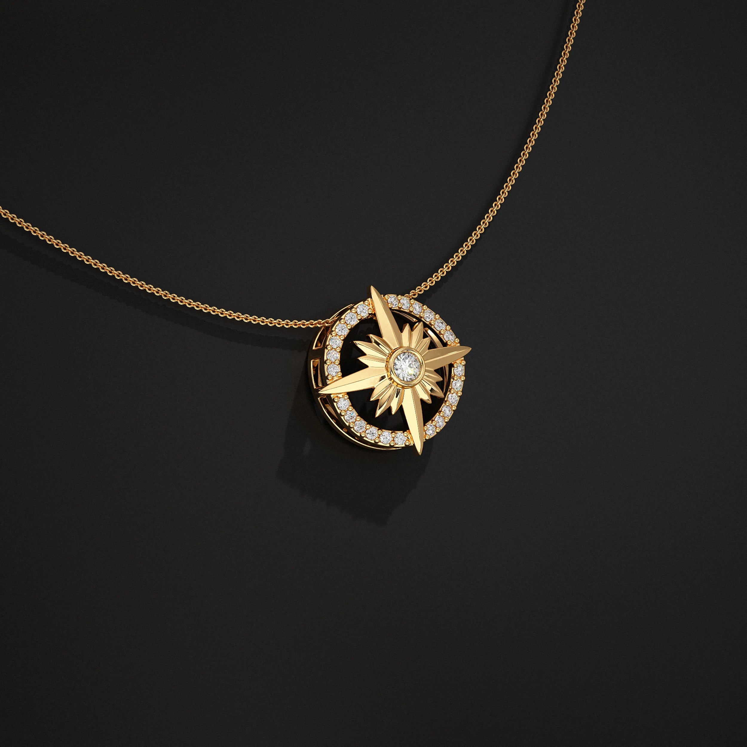 North Star Lab Diamond Pendant
