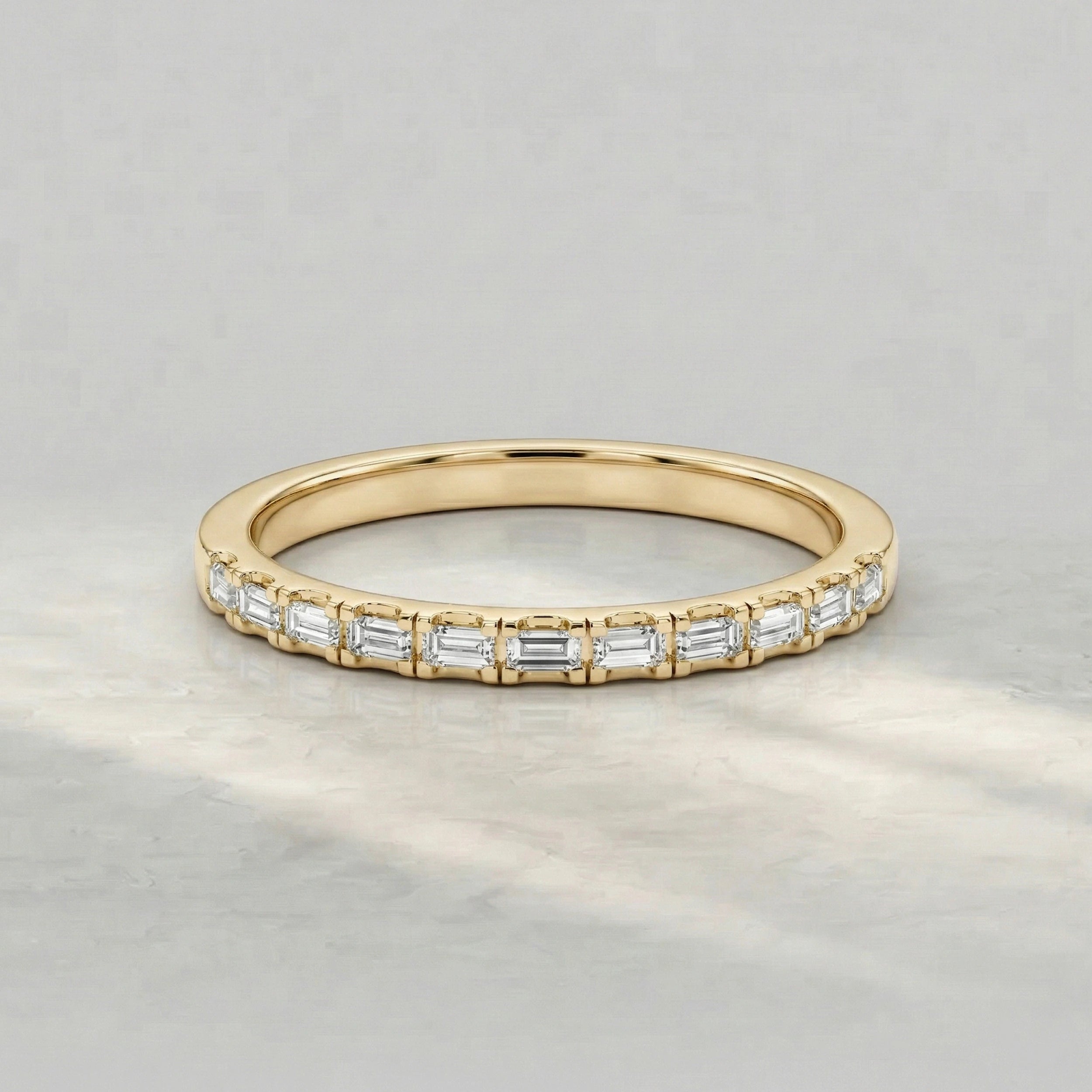 Baguette Lab Grown Diamond Anniversary Band Rings