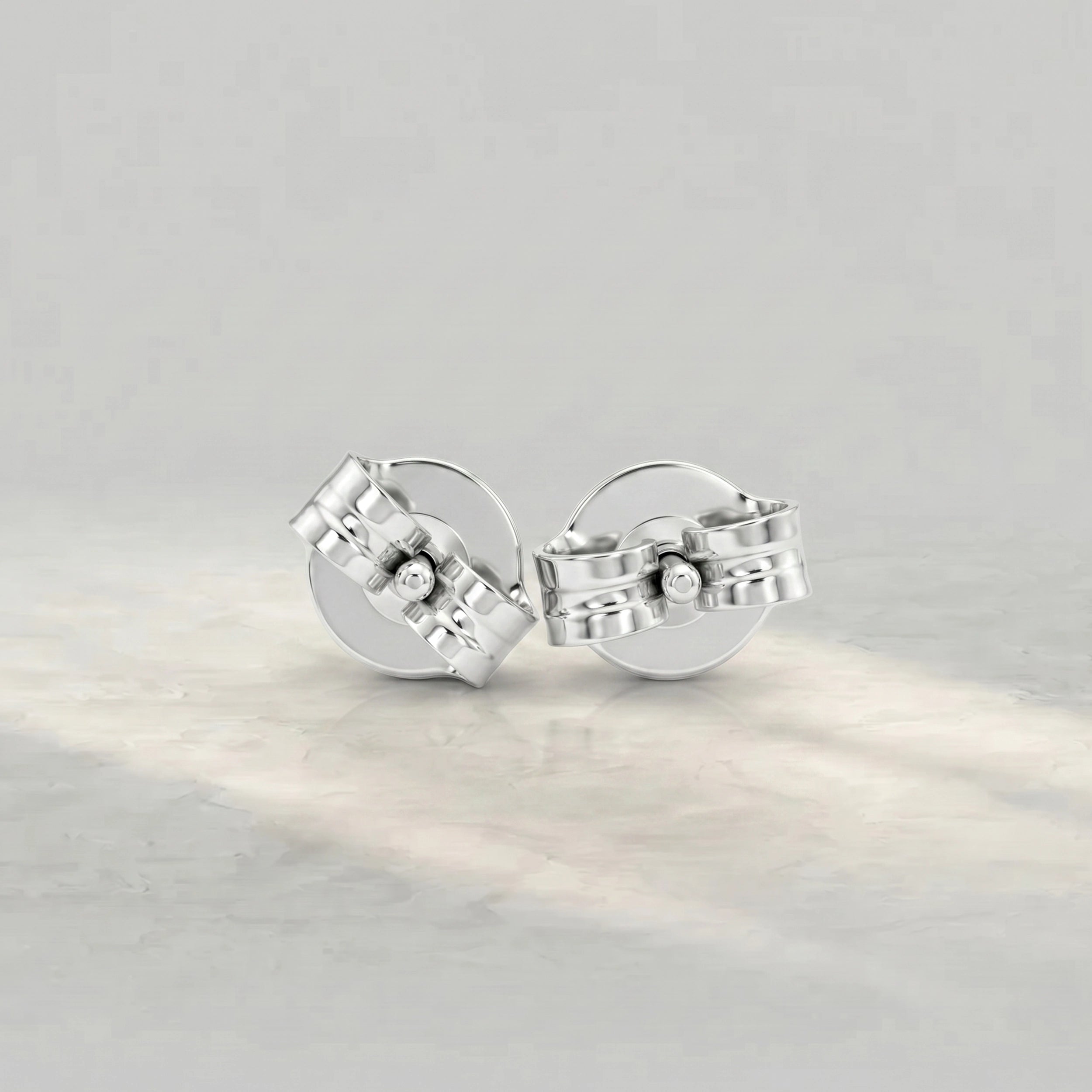 Heart Lab Diamond Bezel Set Stud Earrings
