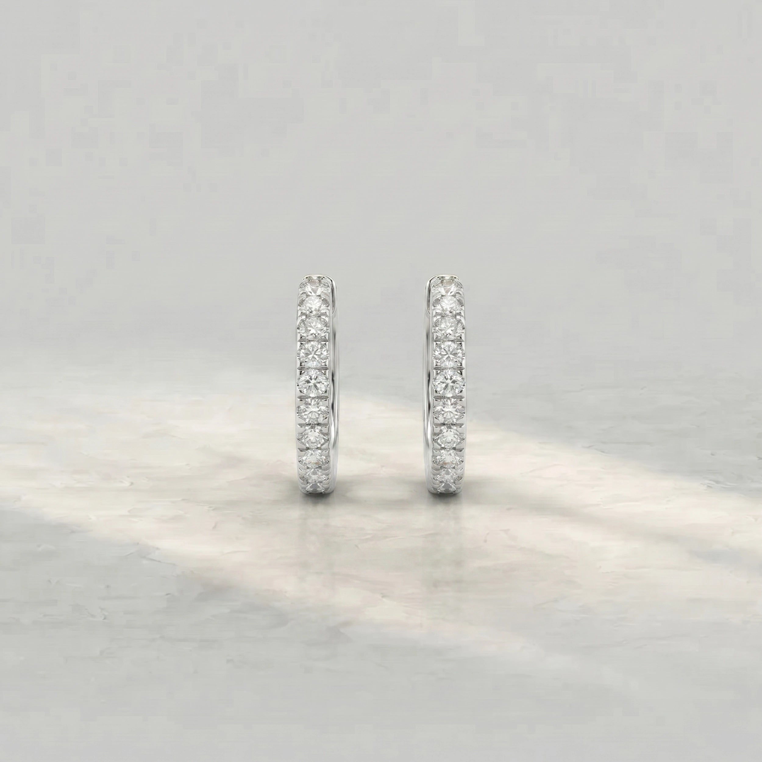 Brilliant Round Diamond Hoop Earrings