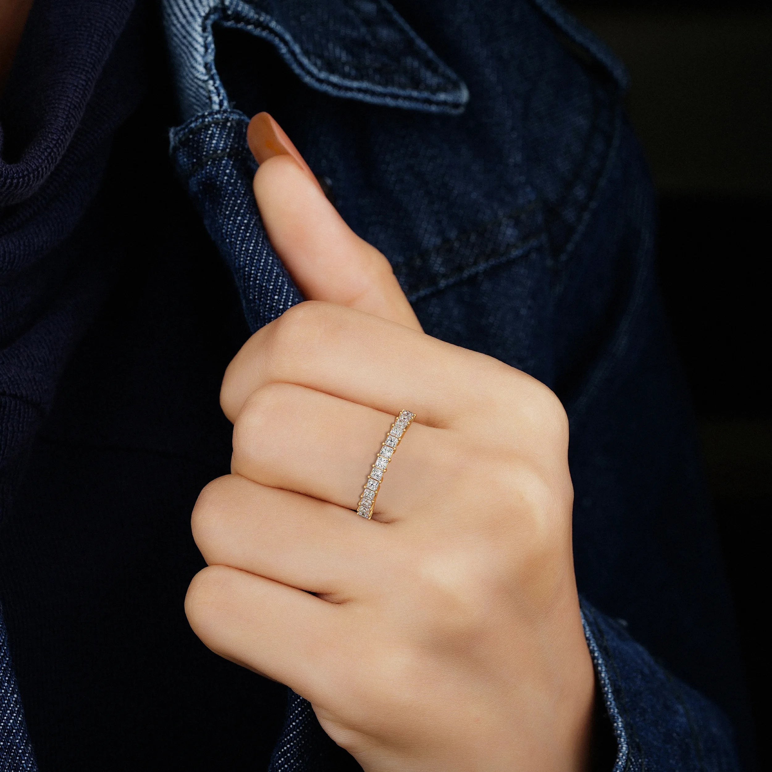 Princess Diamond Eternity Wedding Band