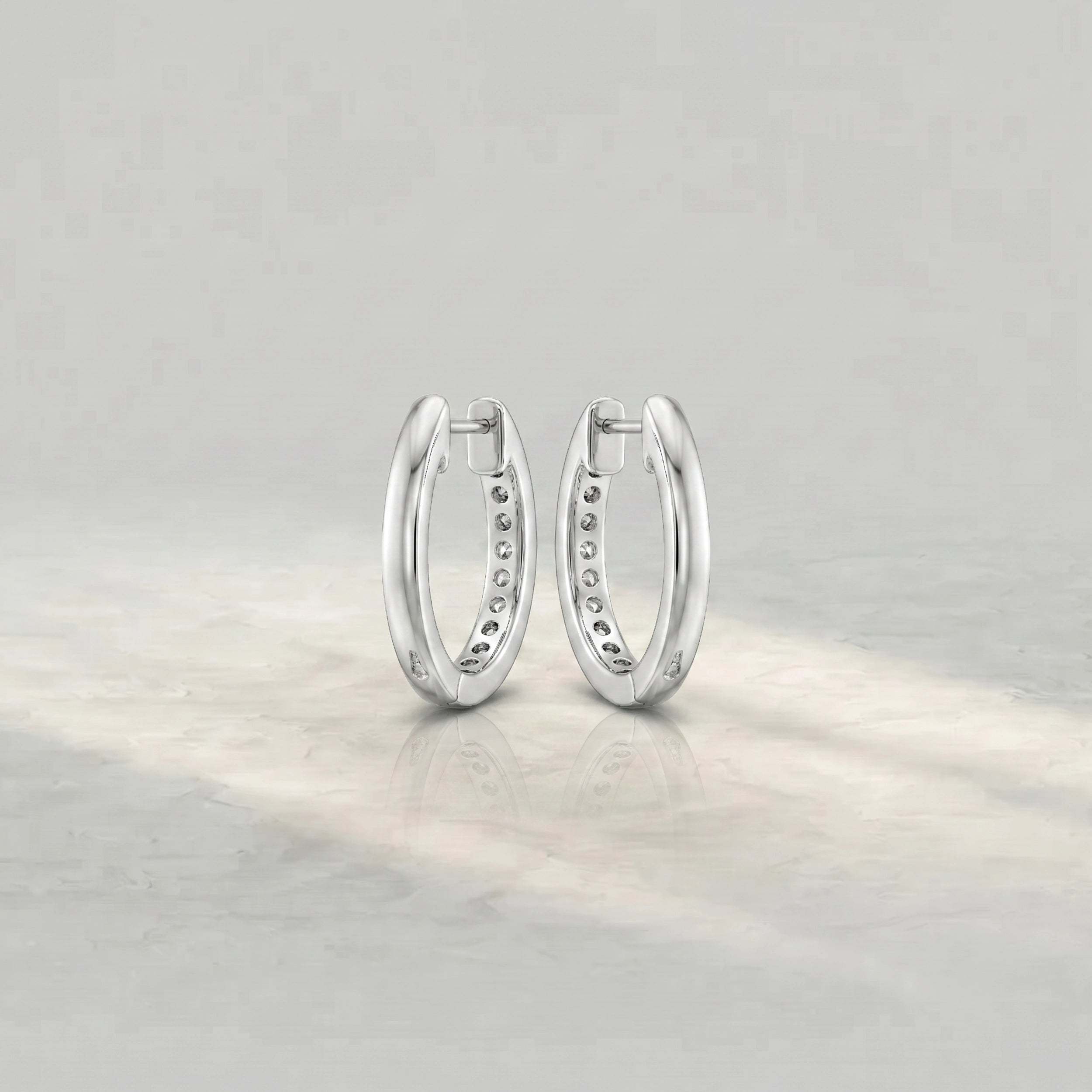 Brilliant Round Diamond Hoop Earrings