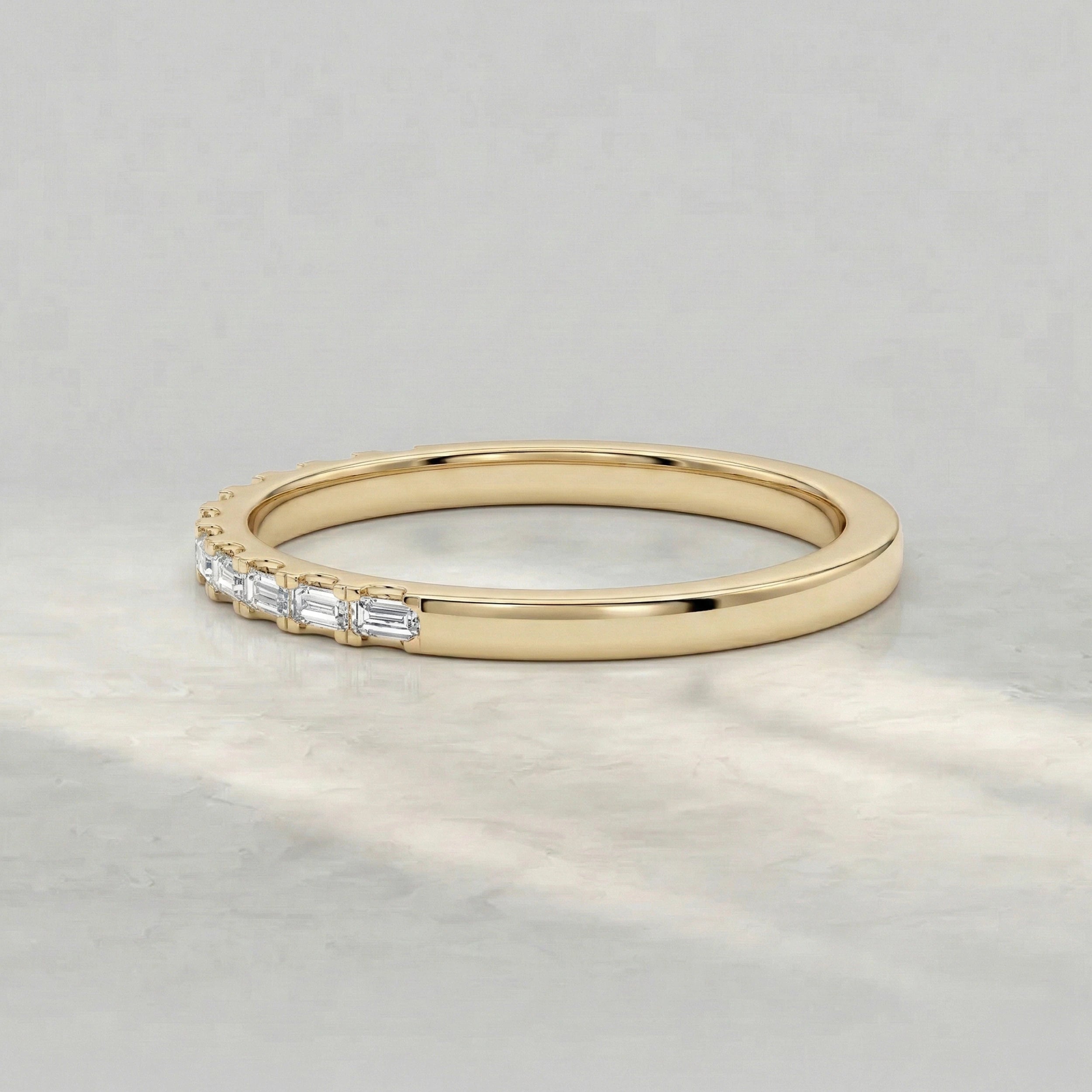 Baguette Lab Grown Diamond Anniversary Band Rings