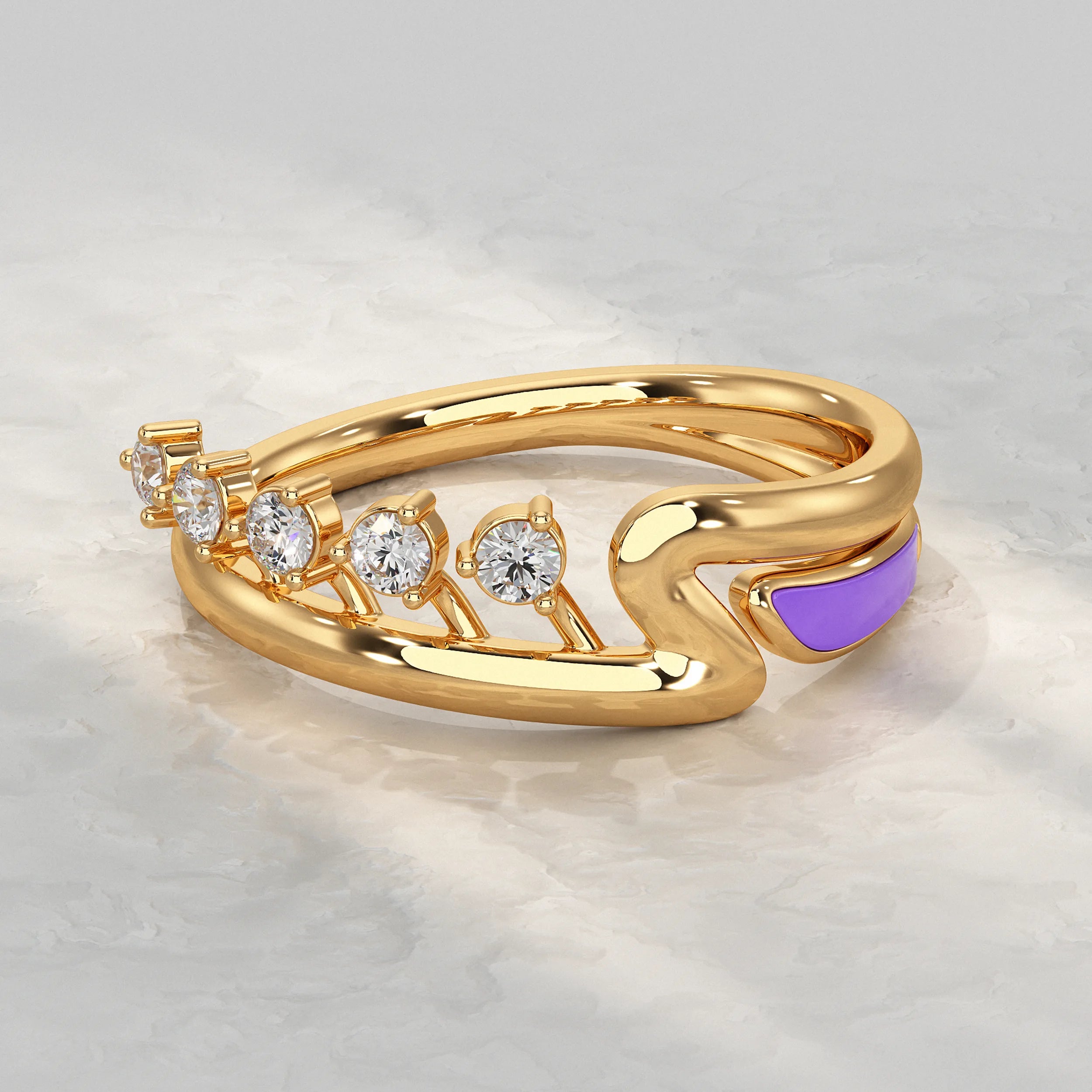 Round Diamond Cluster Ring
