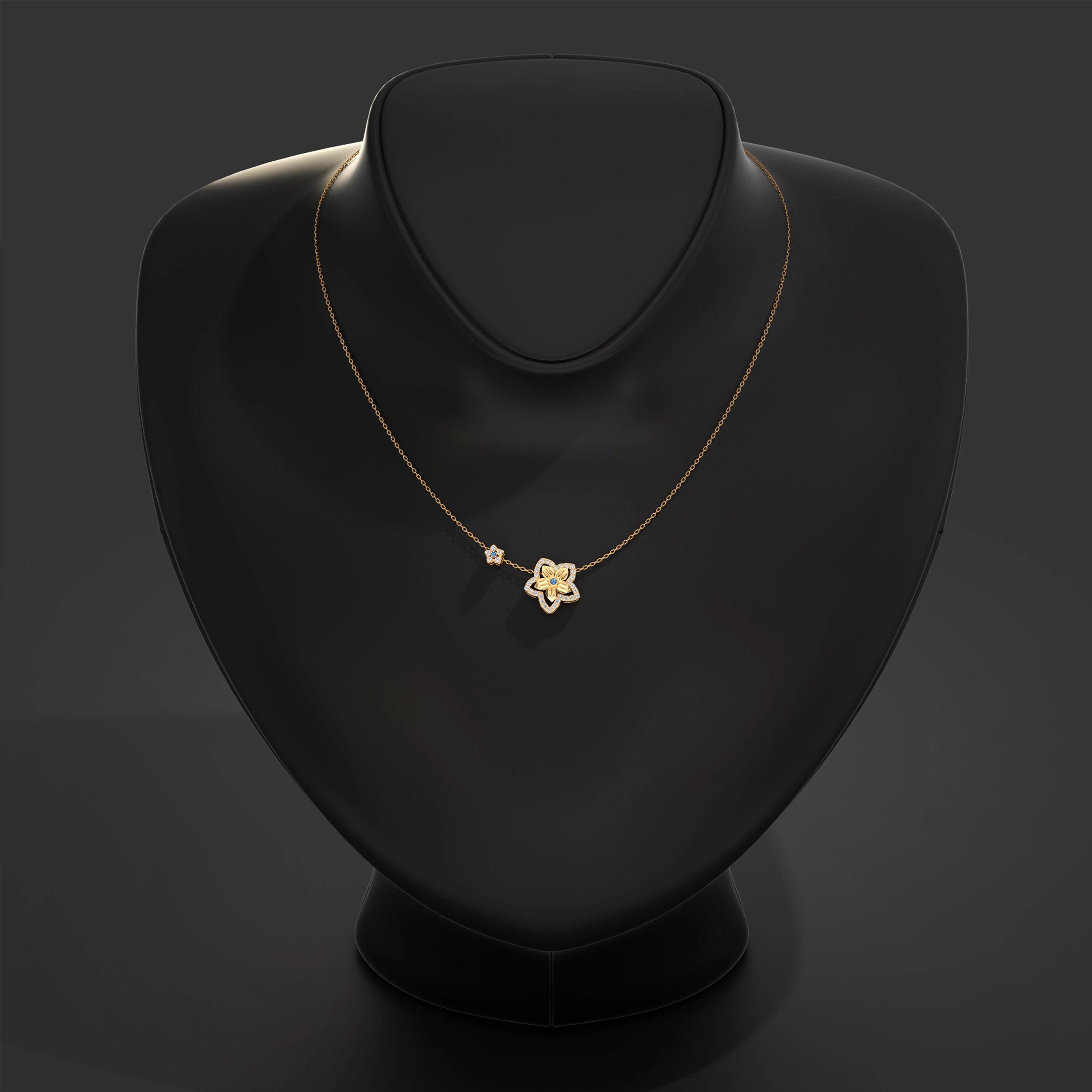 Flower Halo Lab Diamond Pendant