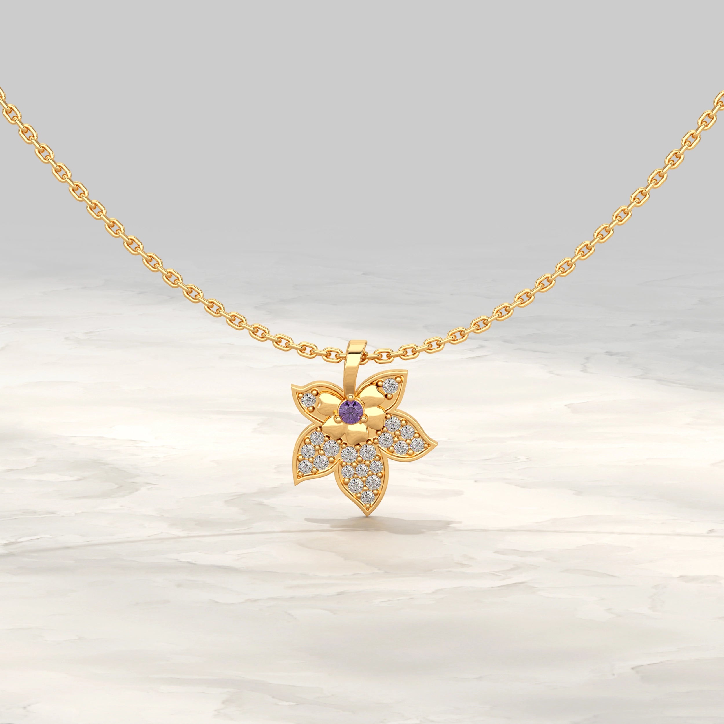Leaf Lab Diamond Pendant
