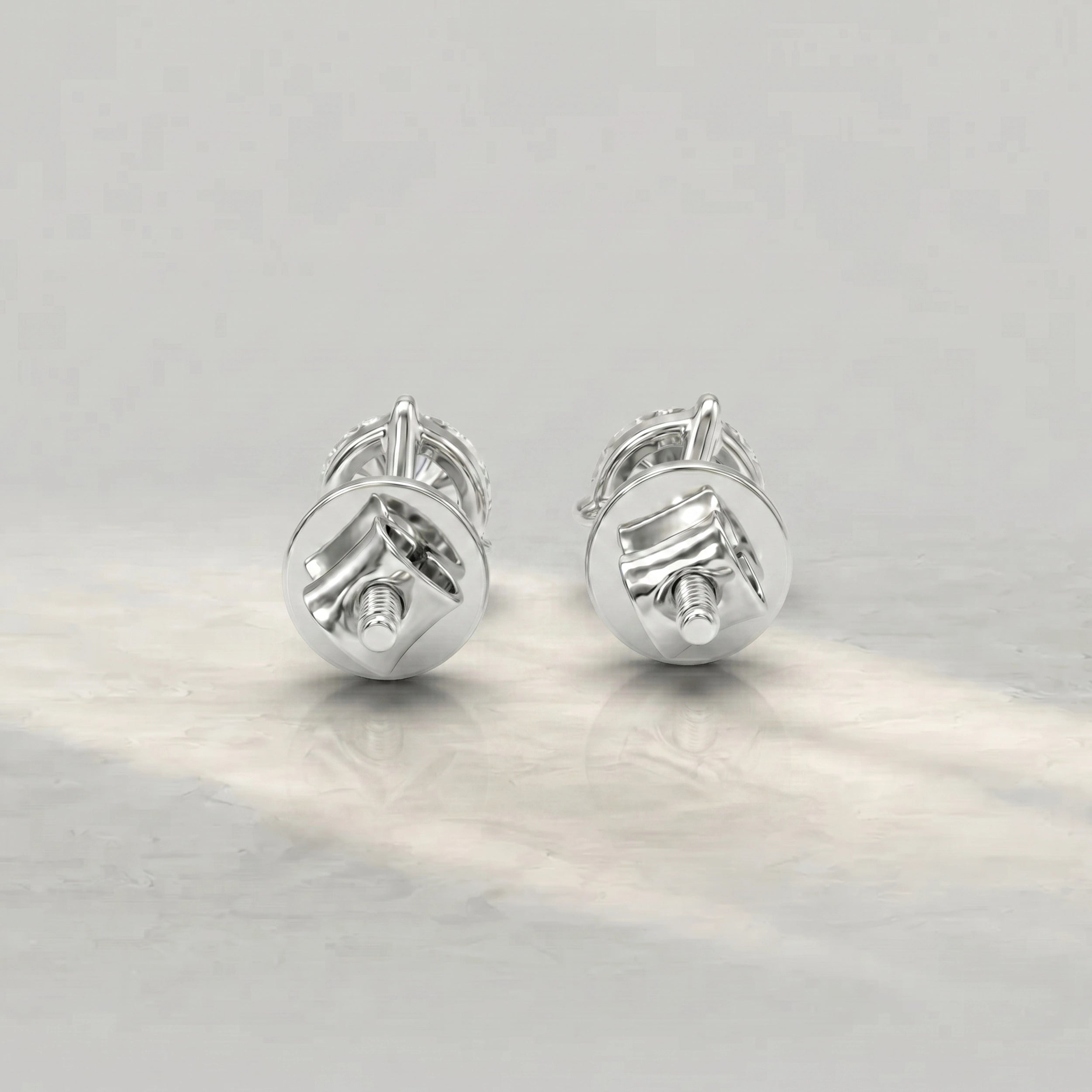 Martini Set Round Lab Diamond Earrings
