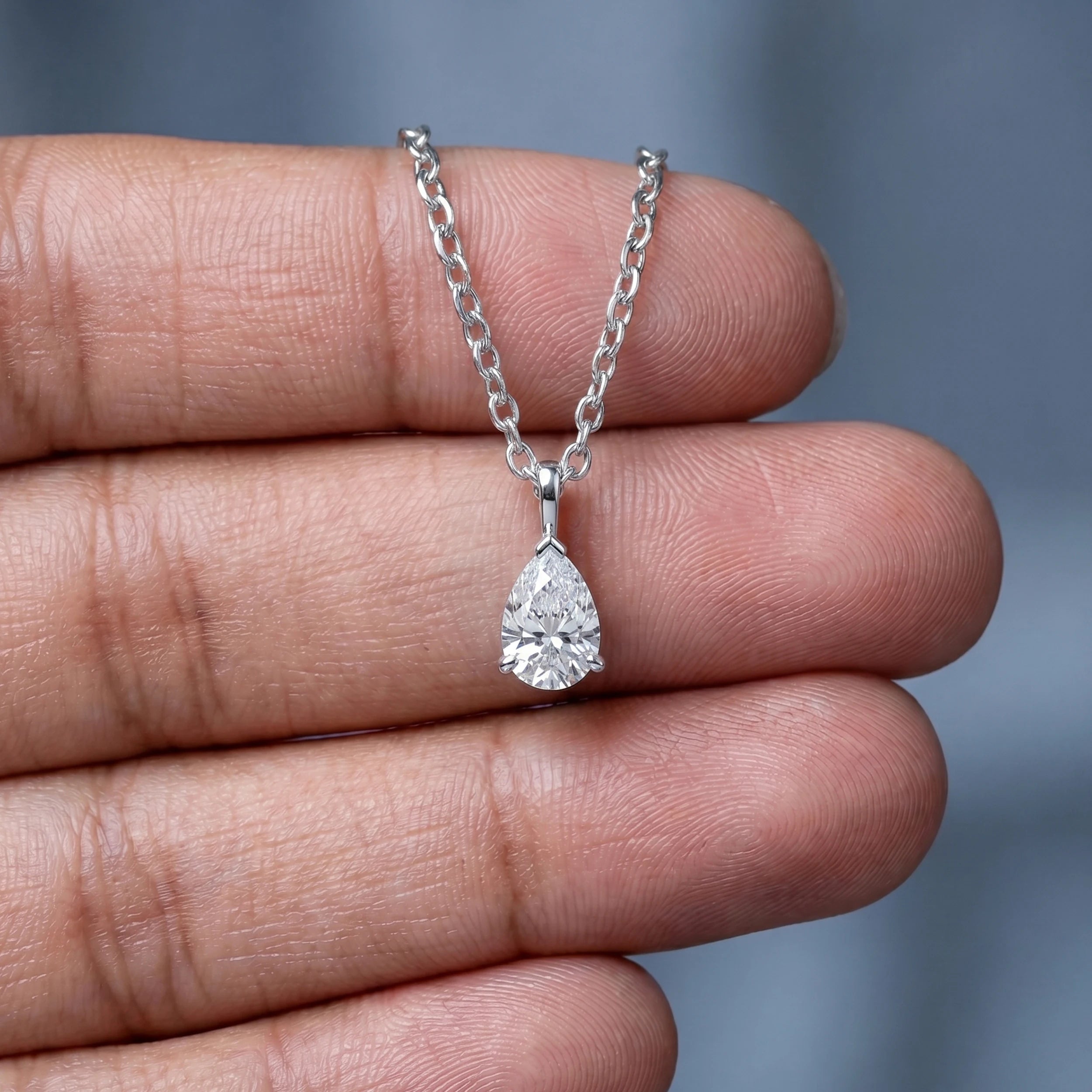 Pear Lab Diamond Solitaire Pendant