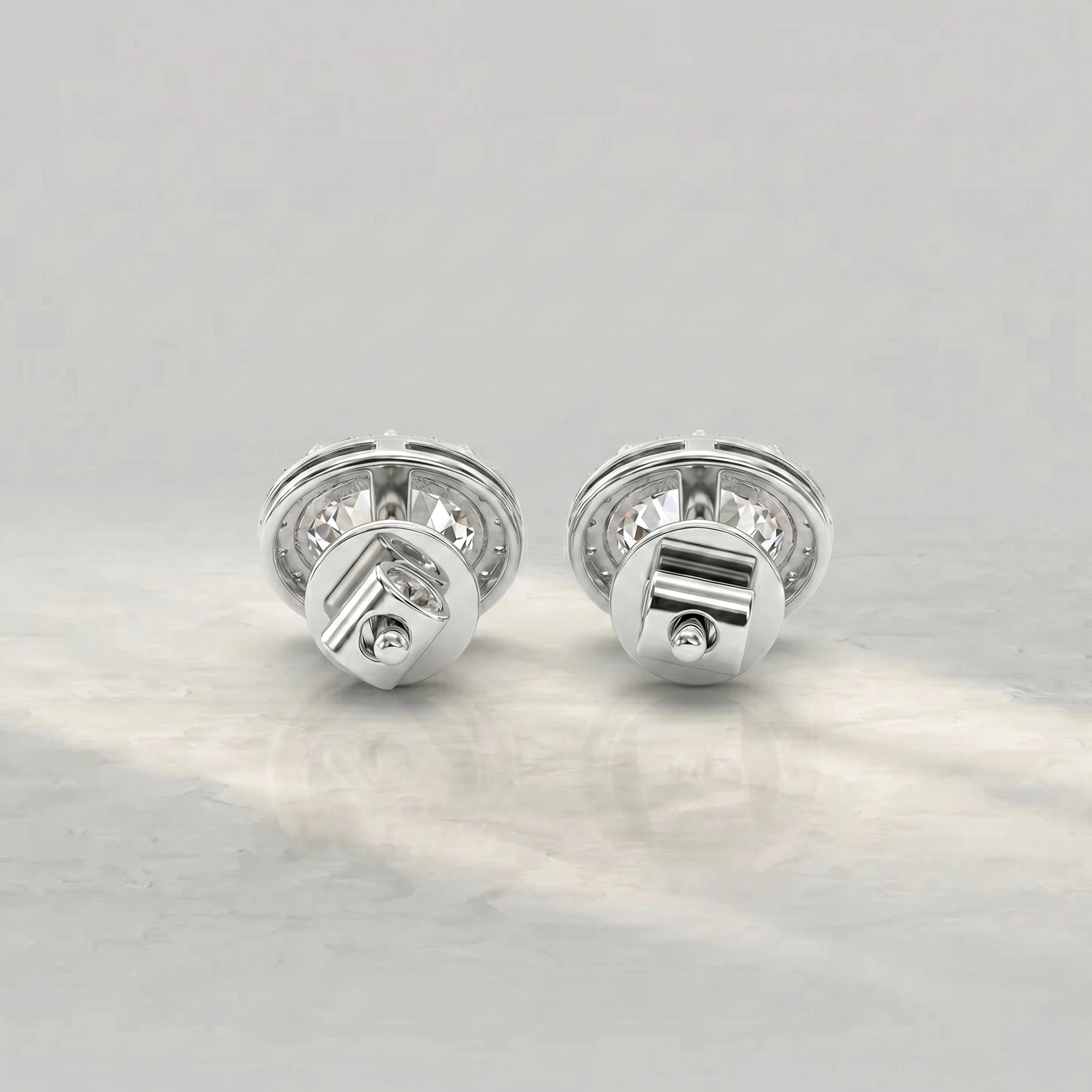 Oval Lab Diamond Halo Stud Earrings Earrings