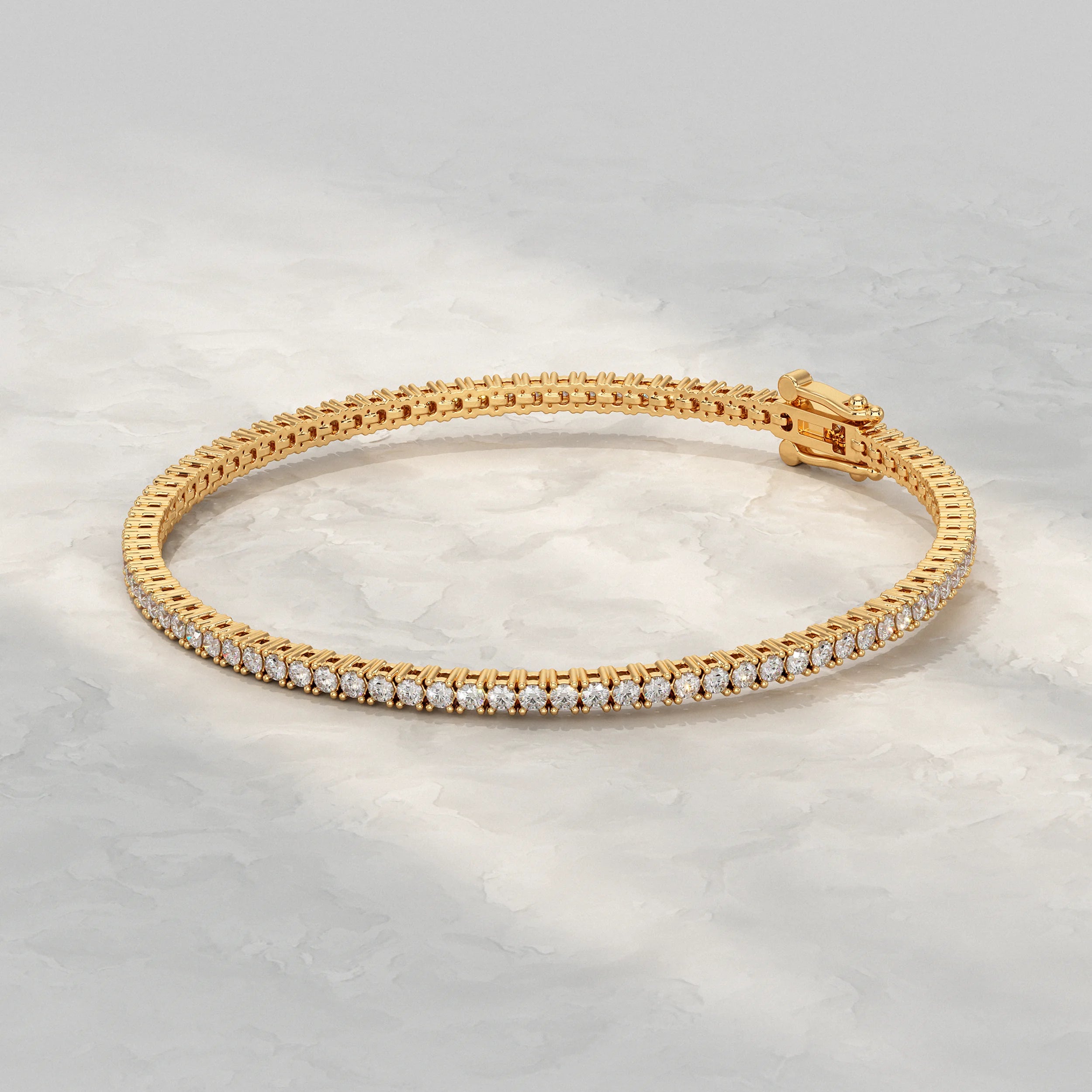 Round Lab Diamond Tennis Bracelet