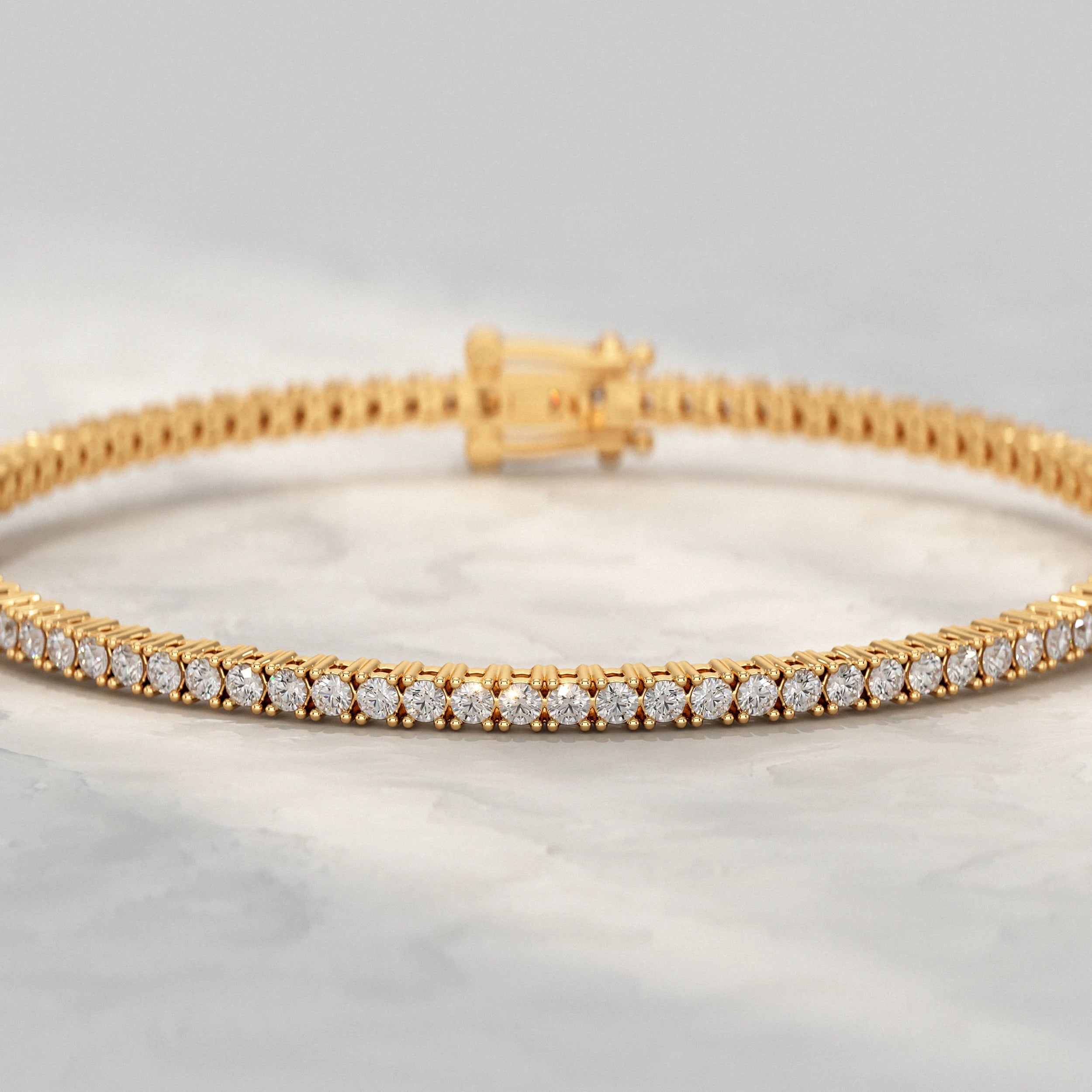Round Lab Diamond Tennis Bracelet
