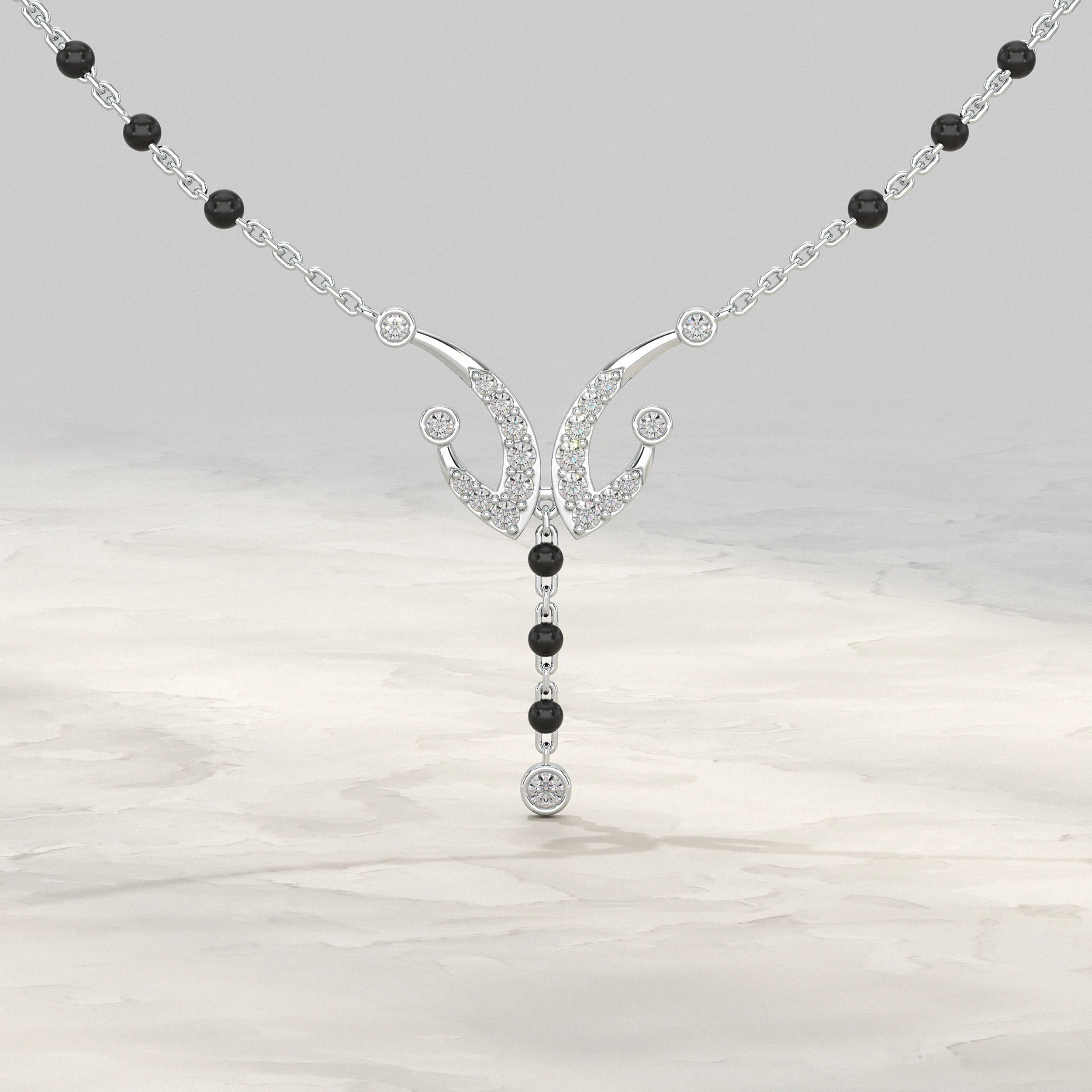 Layer Drop Pear Gemstone Mangalsutra
