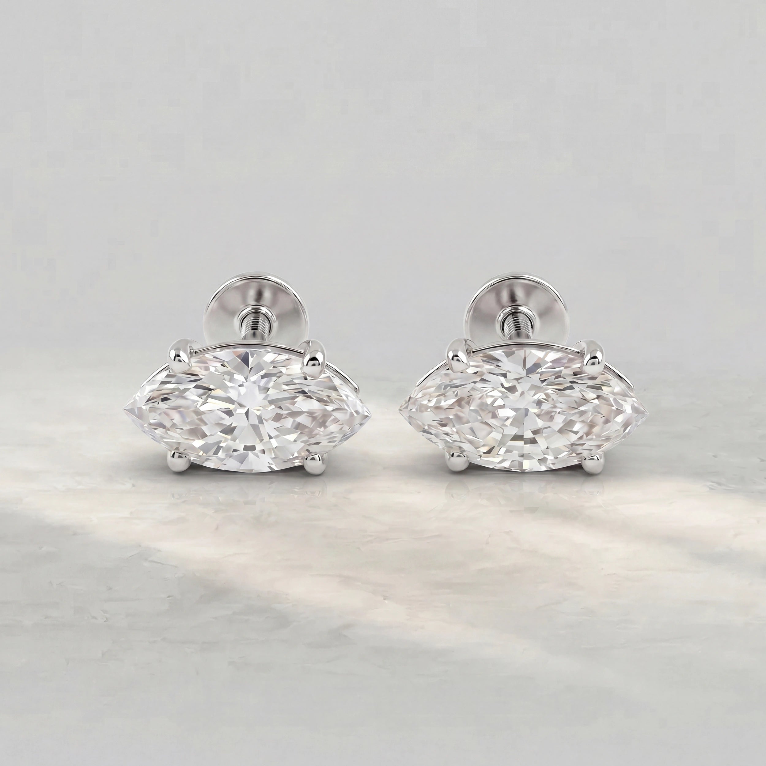 Marquise Lab Diamond Stud
