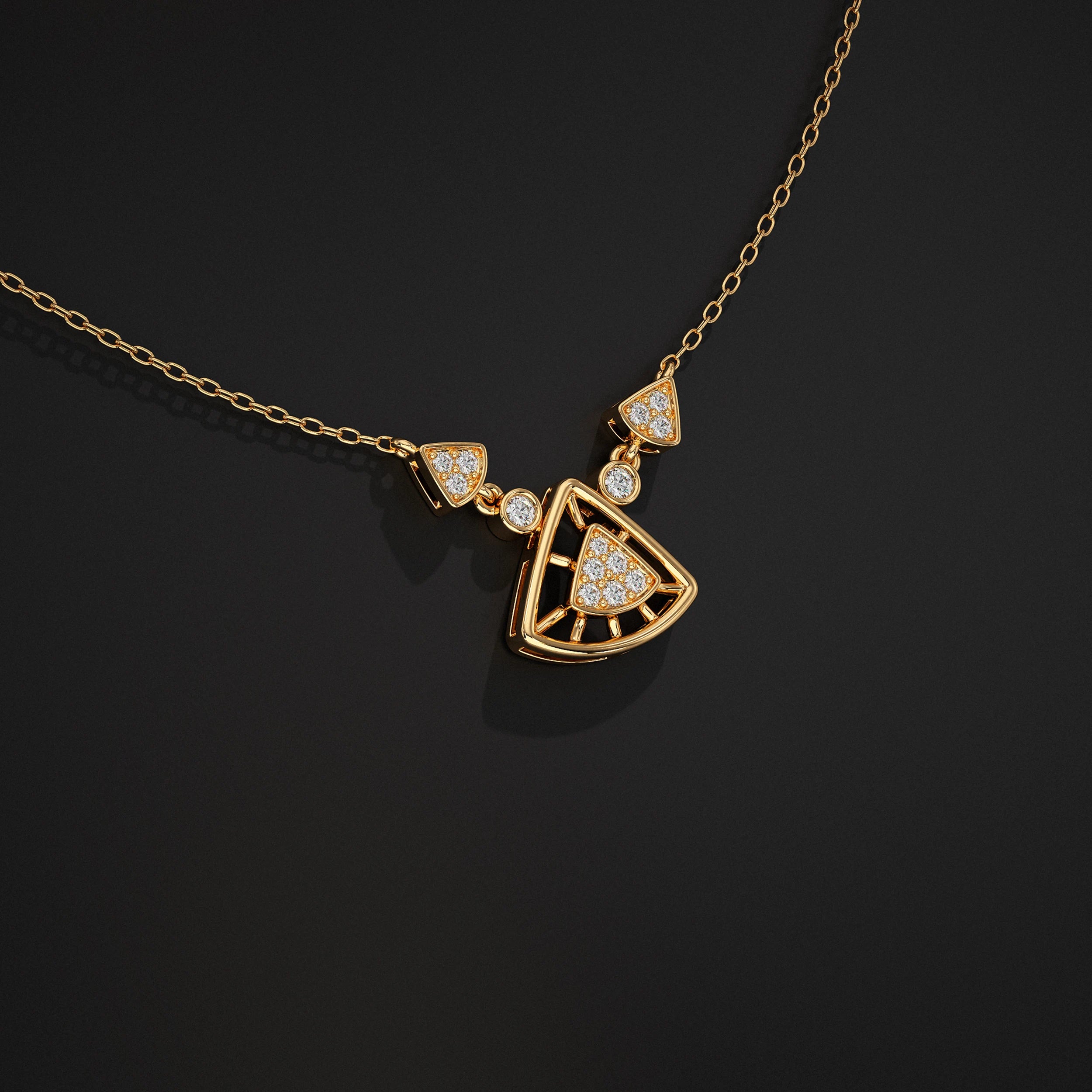 Triangle Diamond Pendant