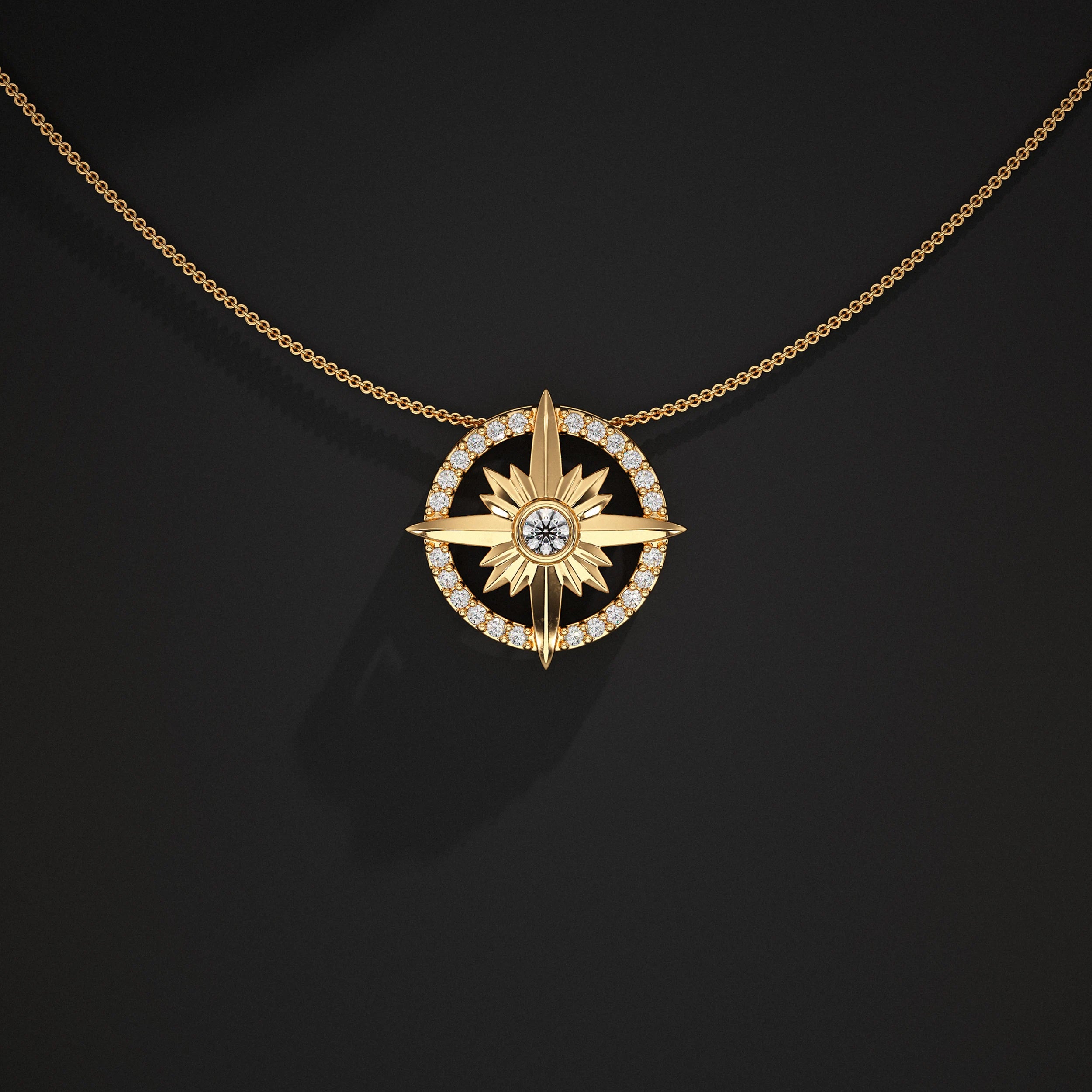 North Star Lab Diamond Pendant