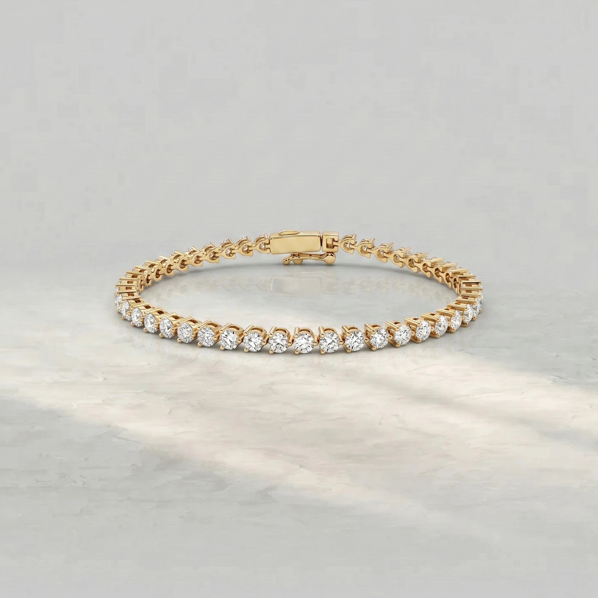 Martini Set Round Diamond Tennis Bracelet