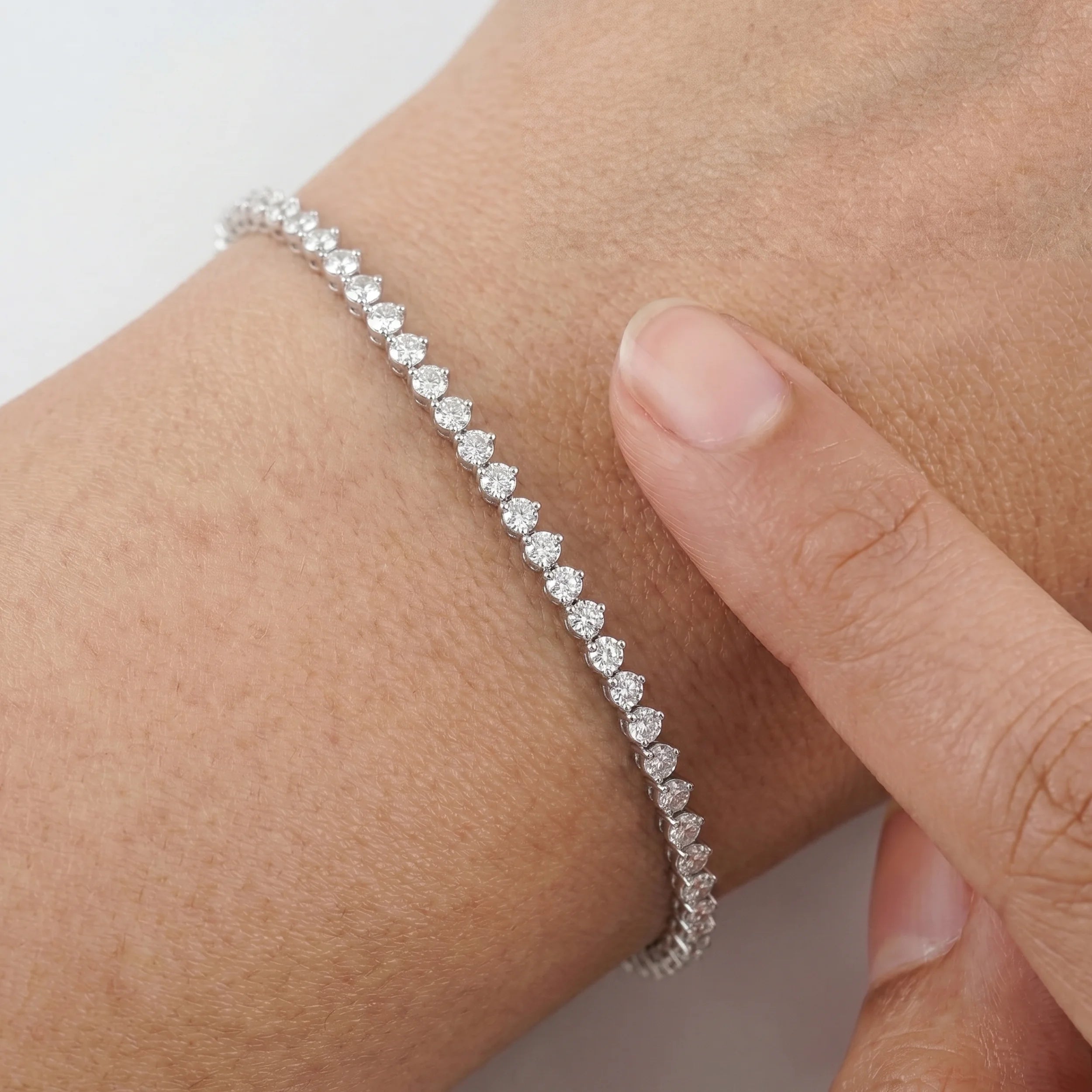 Martini Set Round Diamond Tennis Bracelet