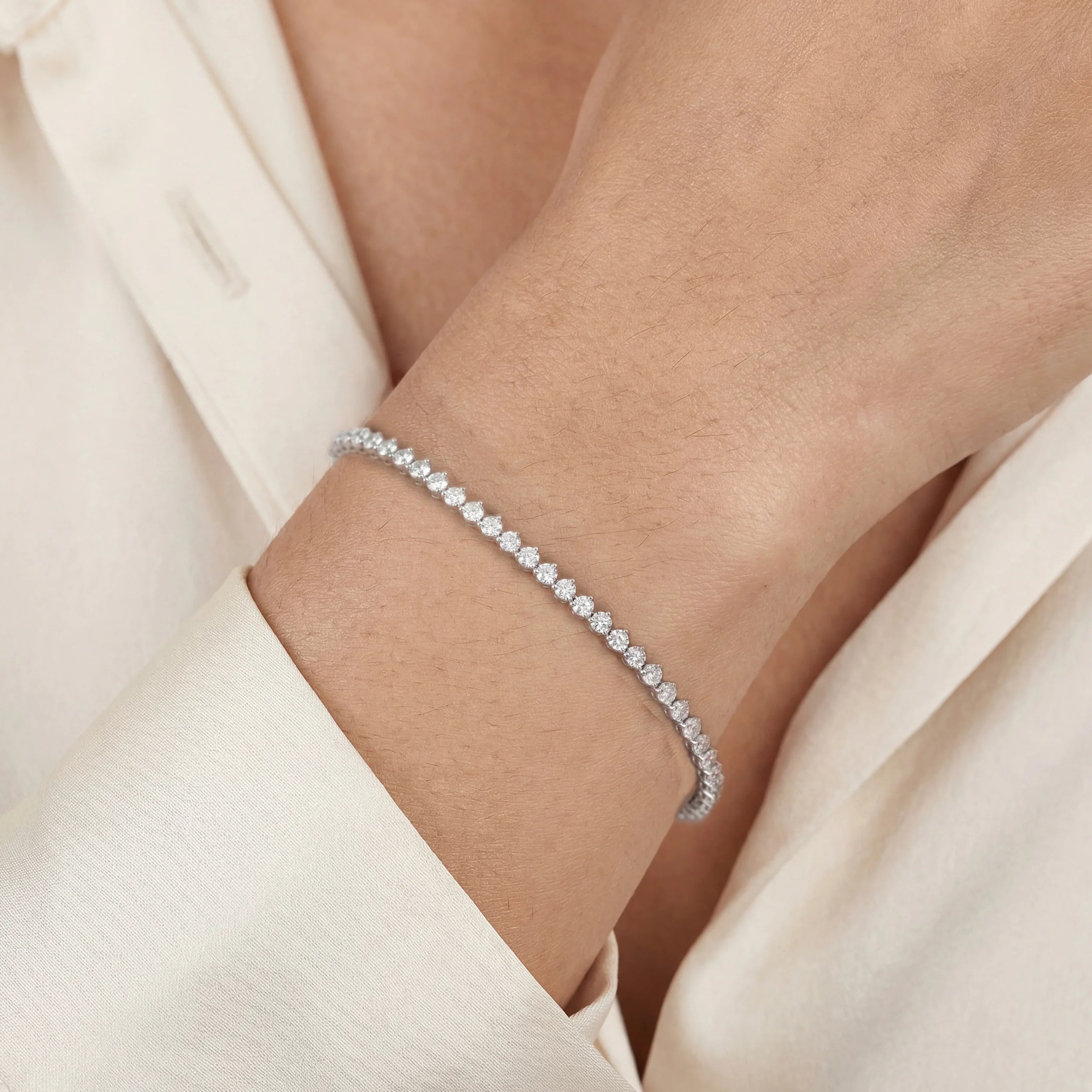 Martini Set Round Diamond Tennis Bracelet Bracelet