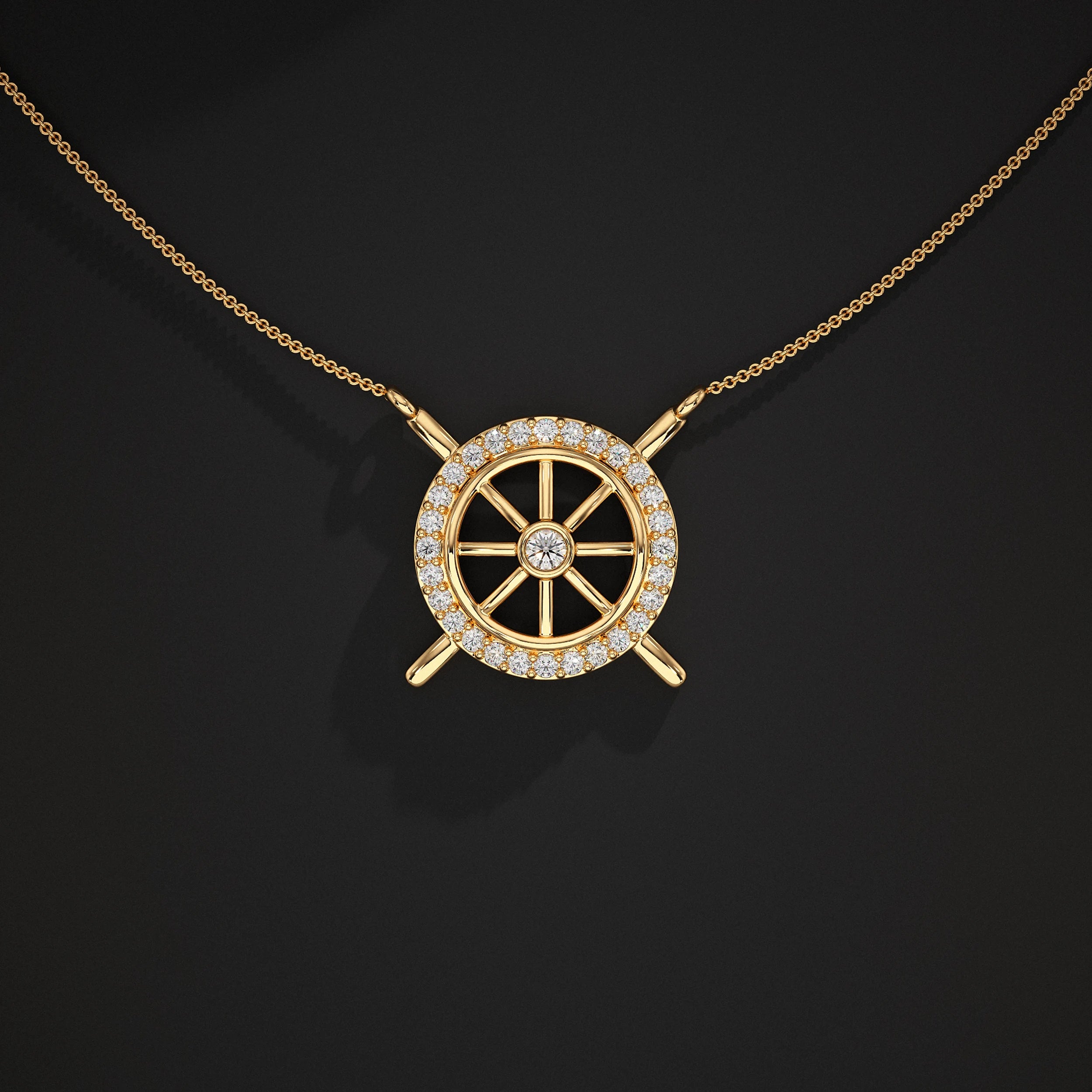 Open Circle Lab Diamond Necklace