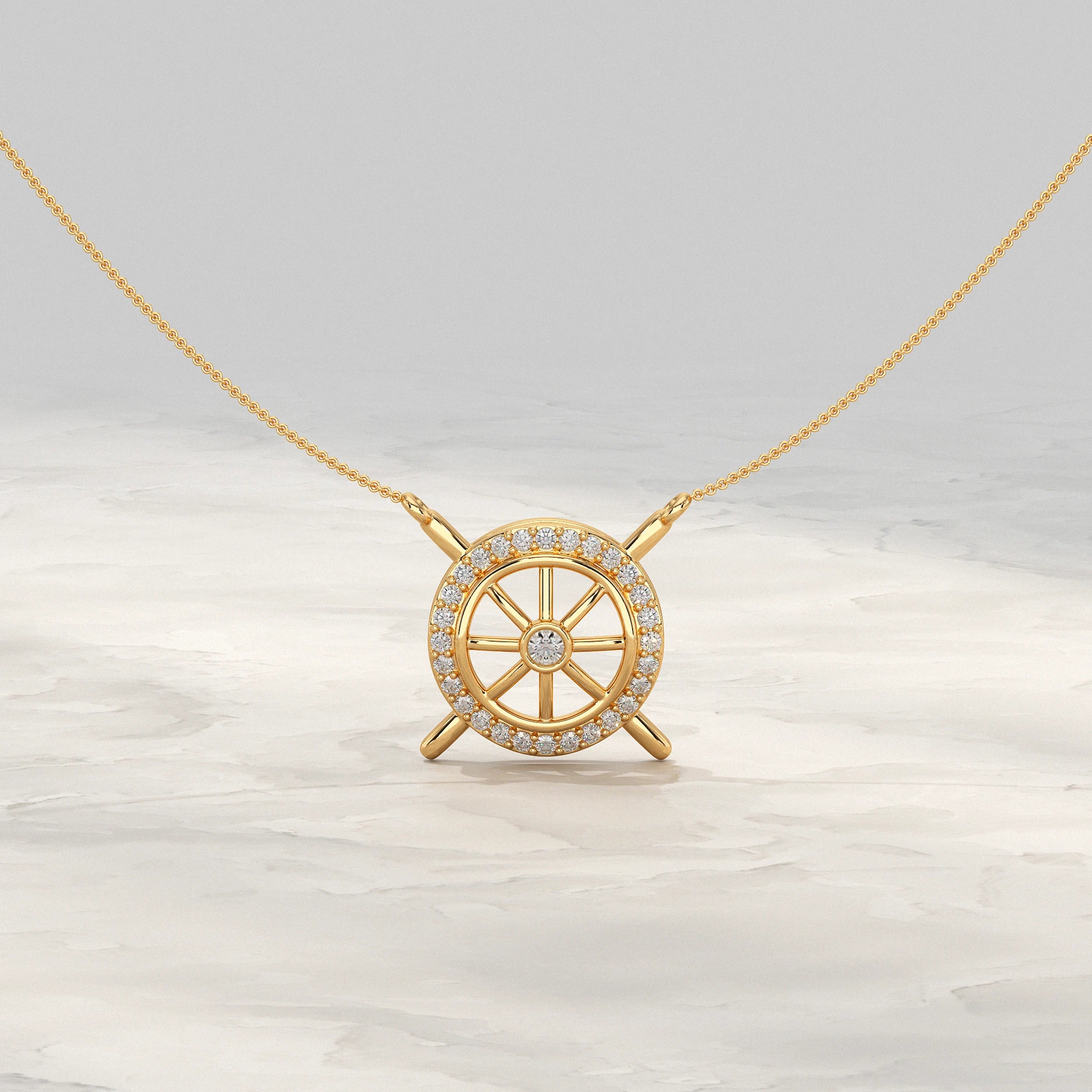 Open Circle Lab Diamond Necklace