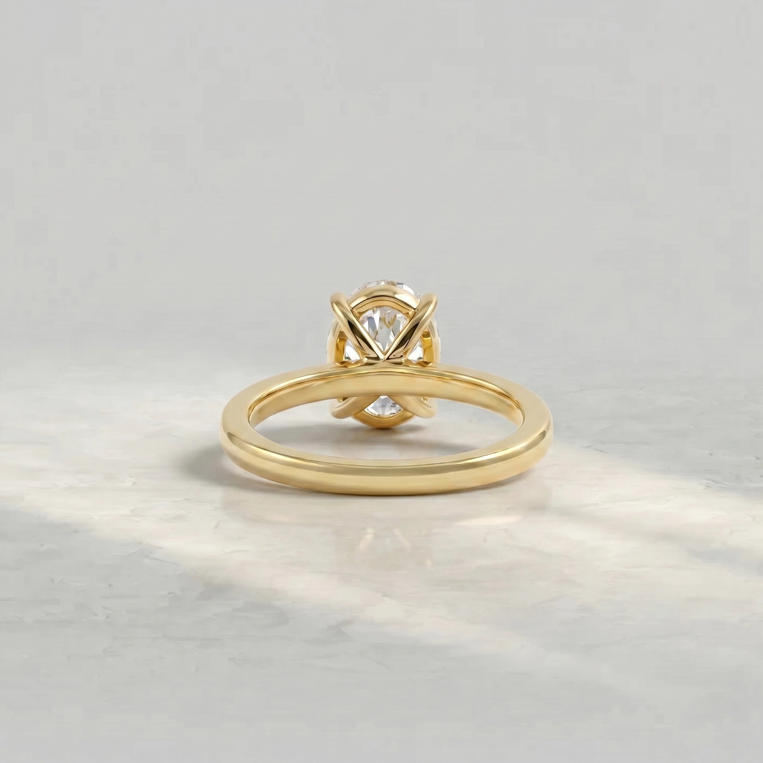 Oval Cut Solitaire Diamond Engagement Ring