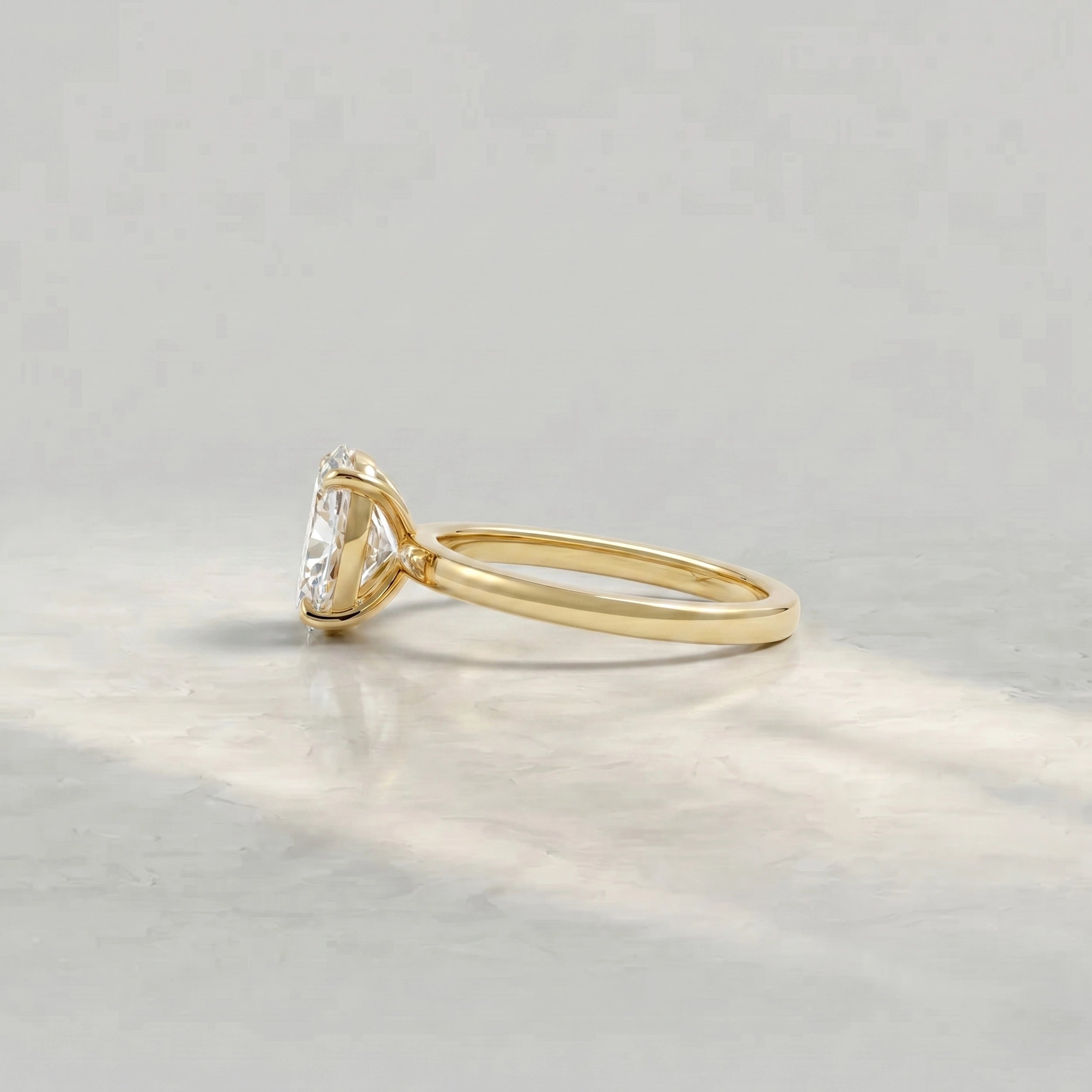 Oval Cut Solitaire Diamond Engagement Ring