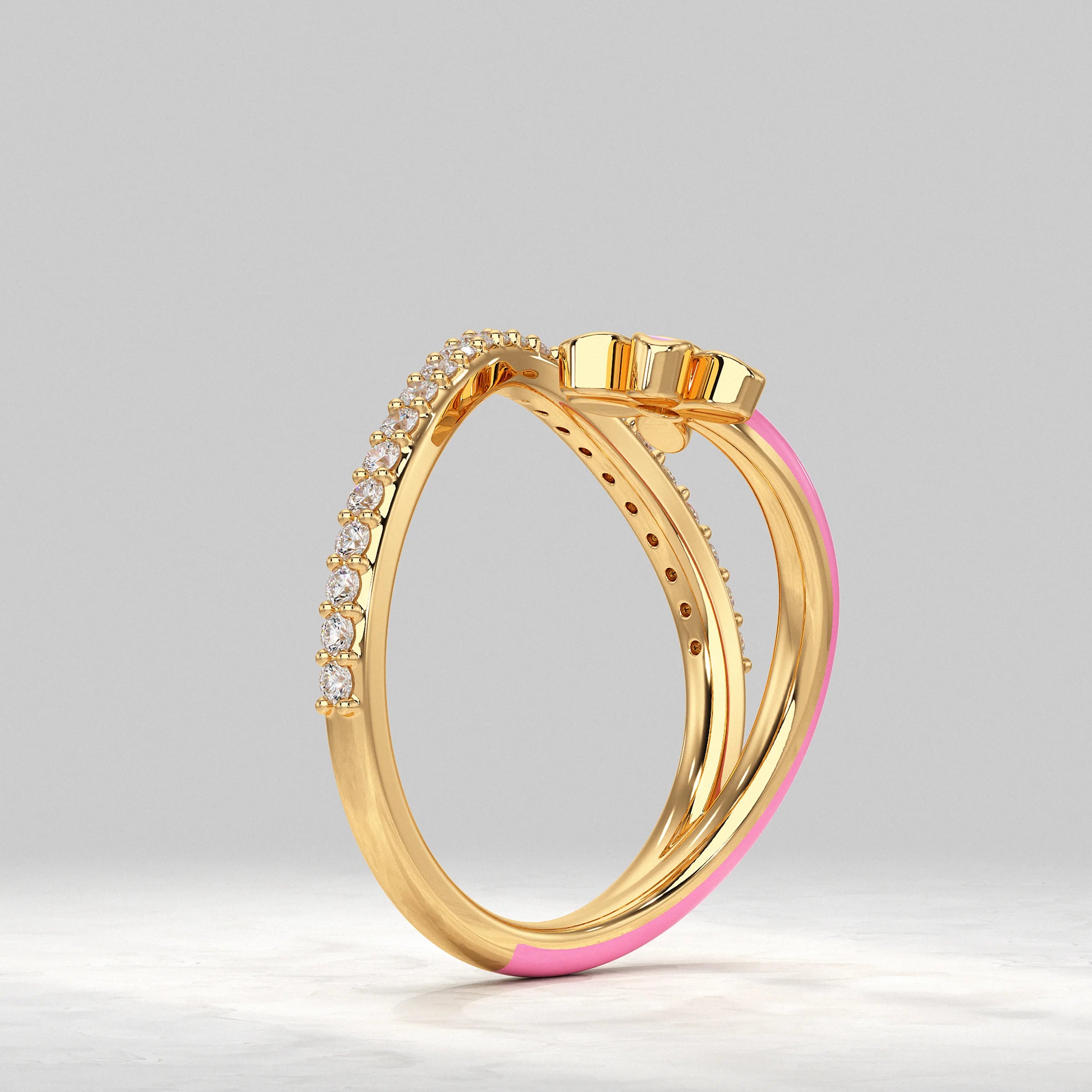 Yellow-Gold-Ring-Floral-with-Lab-Diamond