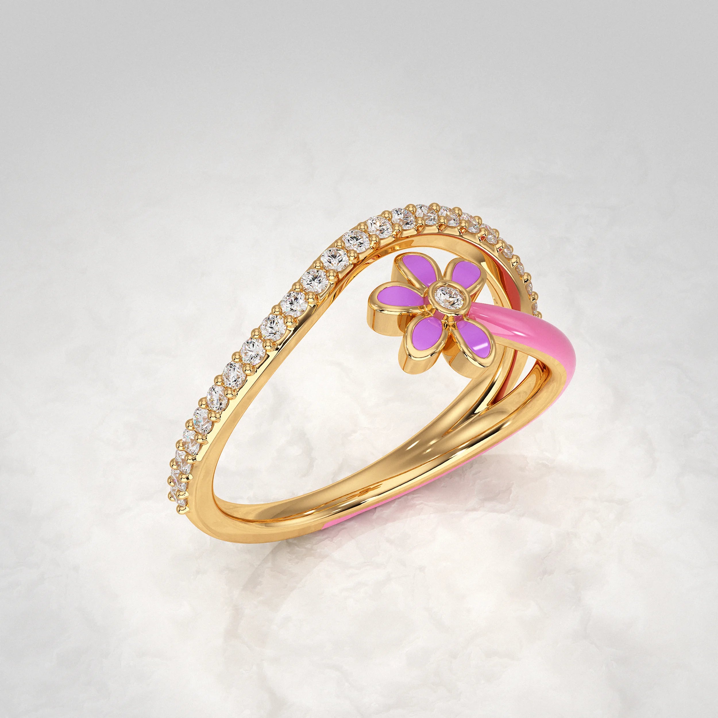 Elegant-Yellow-Gold-Ring-With-Bloom-Diamond-Design