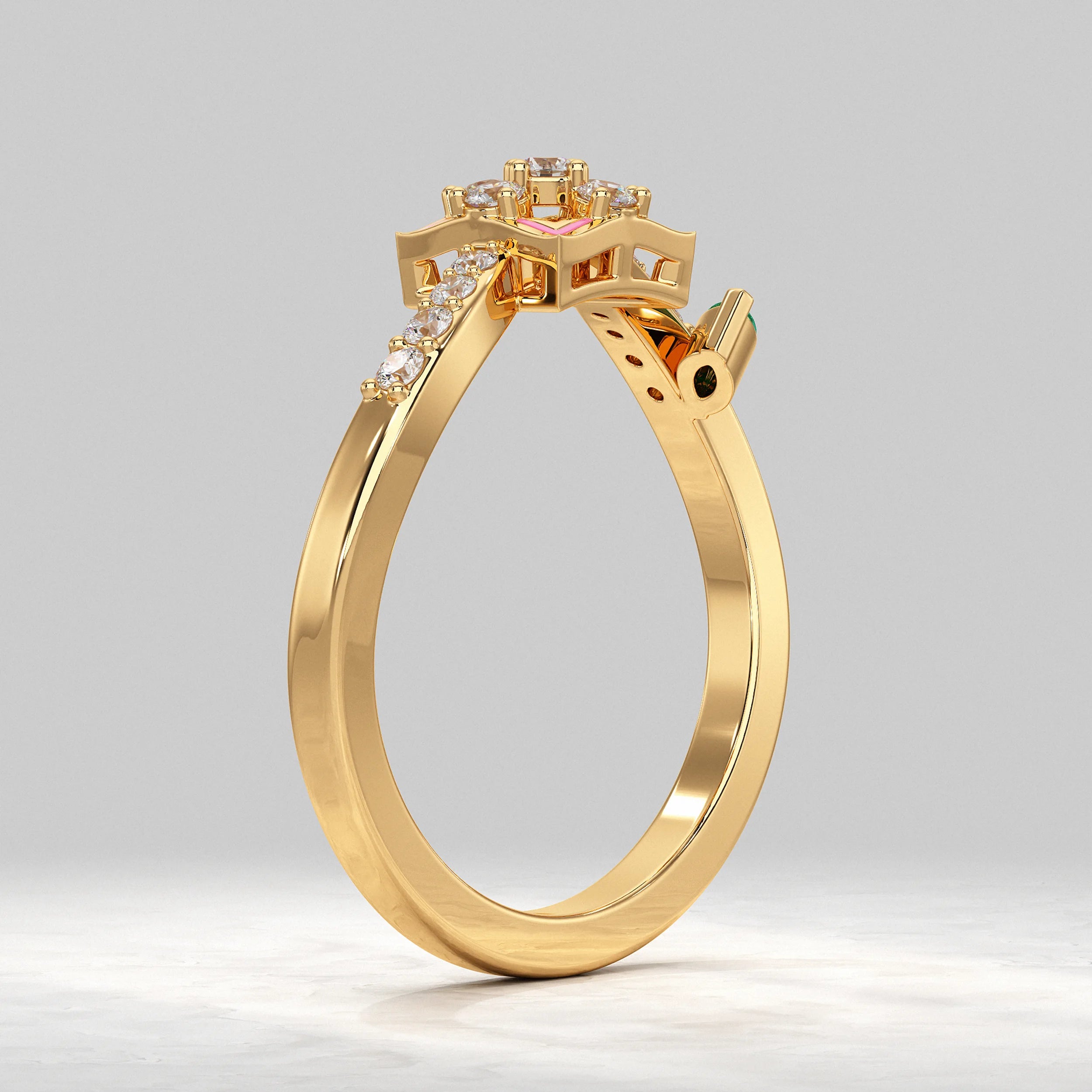 Yellow-Gold-Ring-With-Unique-Diamond-Shapes