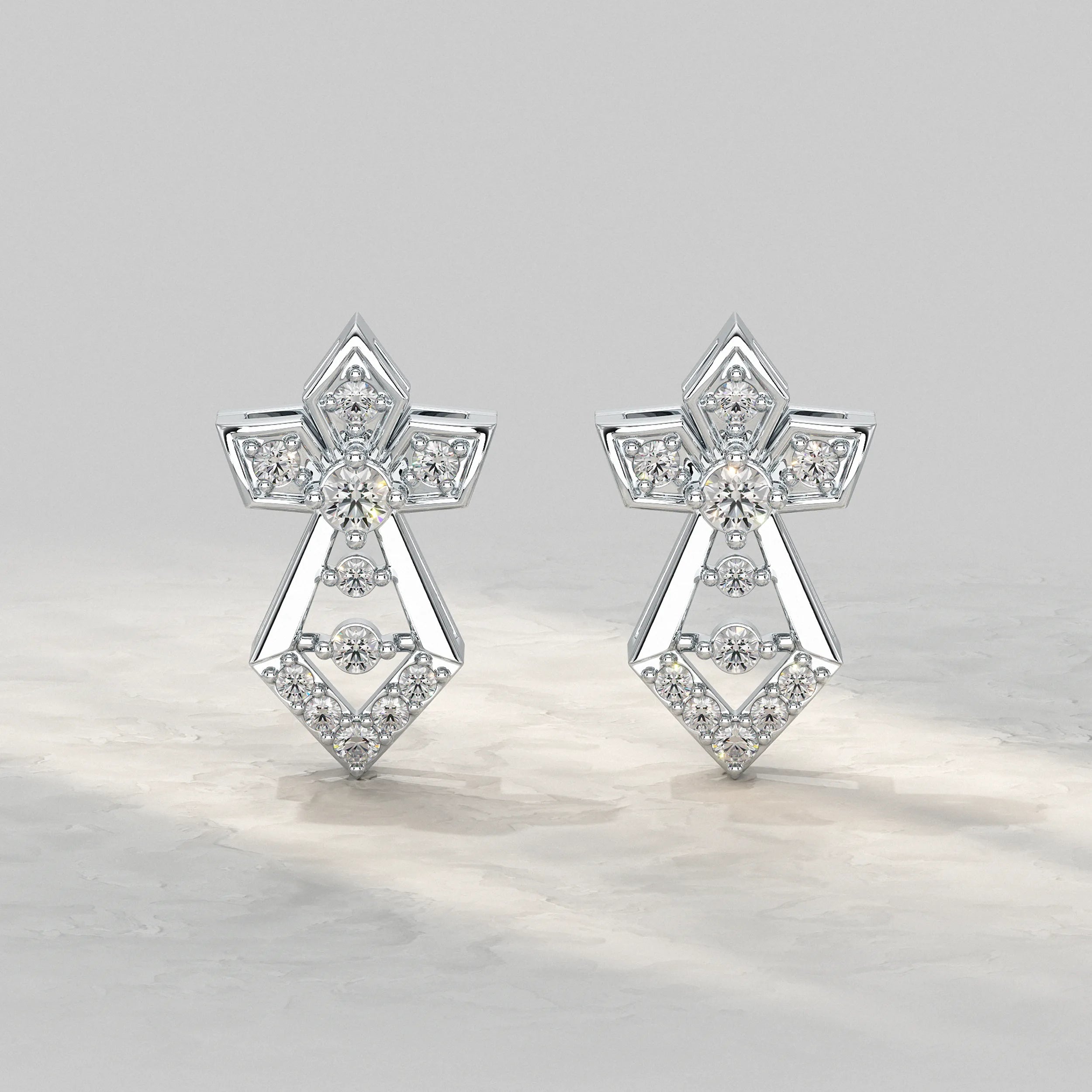 Silver-Sparkle-Style-Earrings-With-Diamond