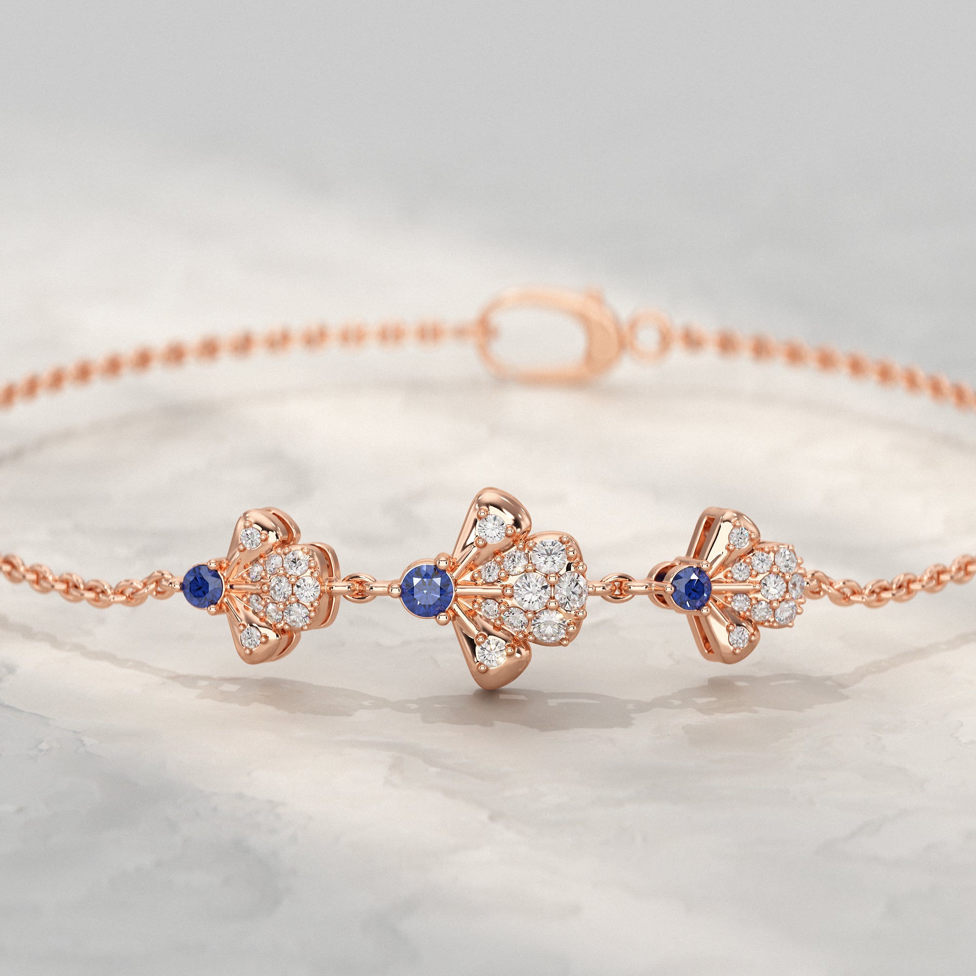 Three Flower Bracelet For Women
