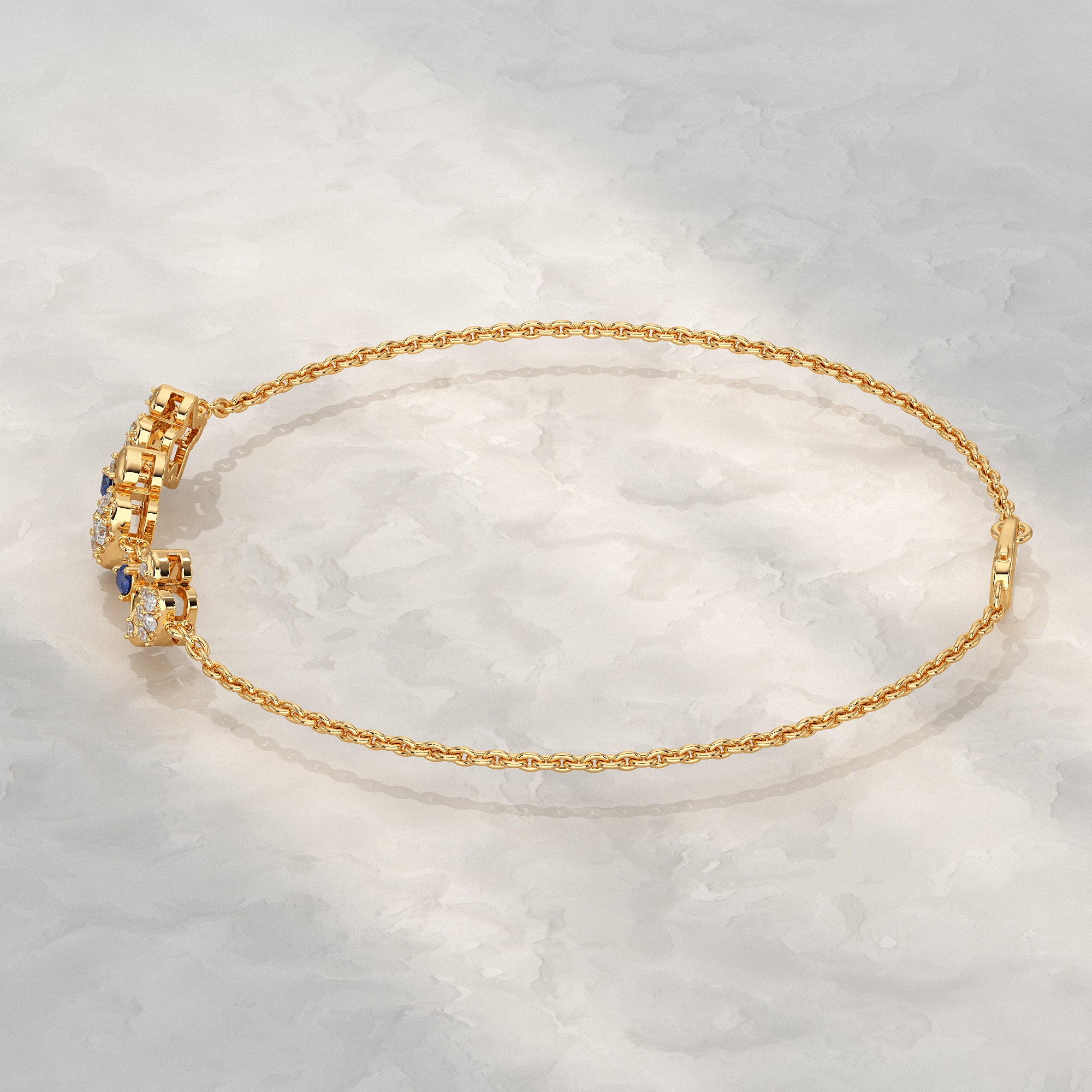 Three Flower Bracelet For Women