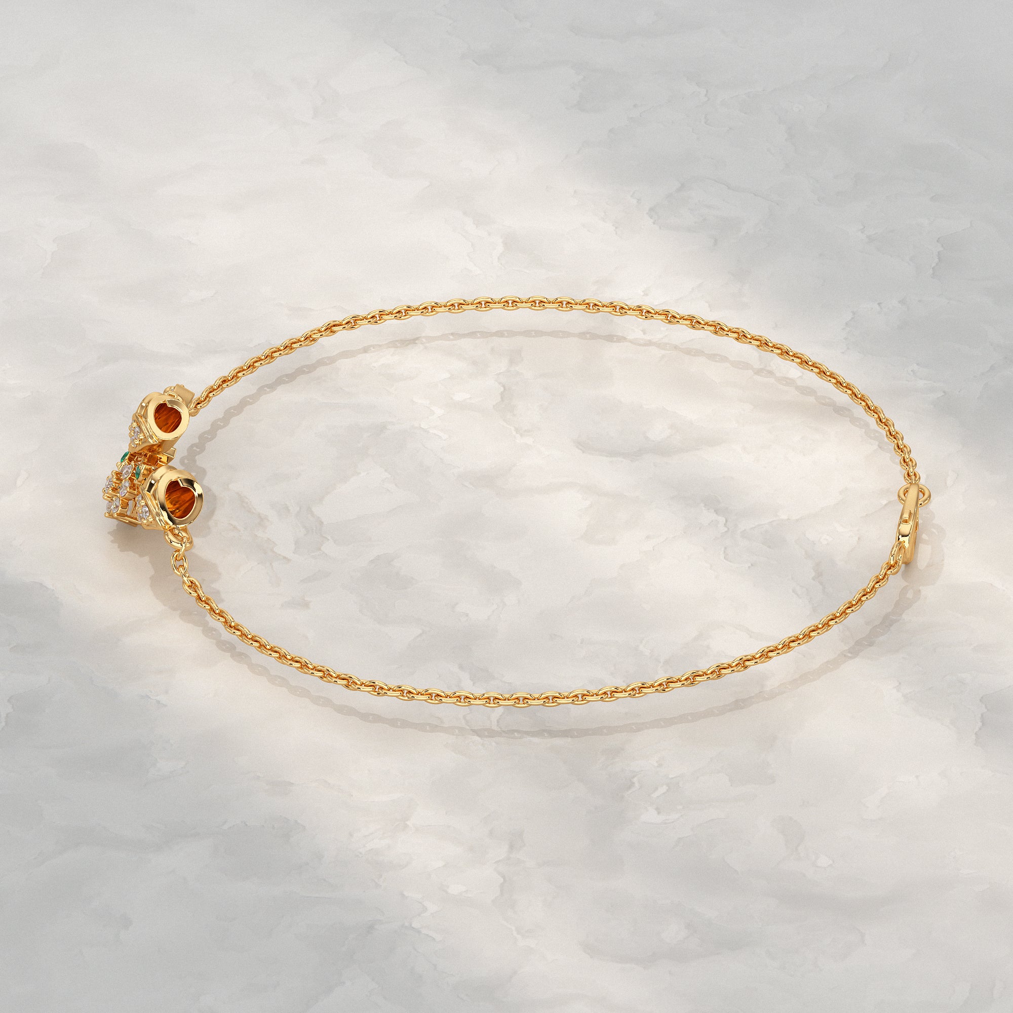 Lotus Twin Lab Diamond Bracelet