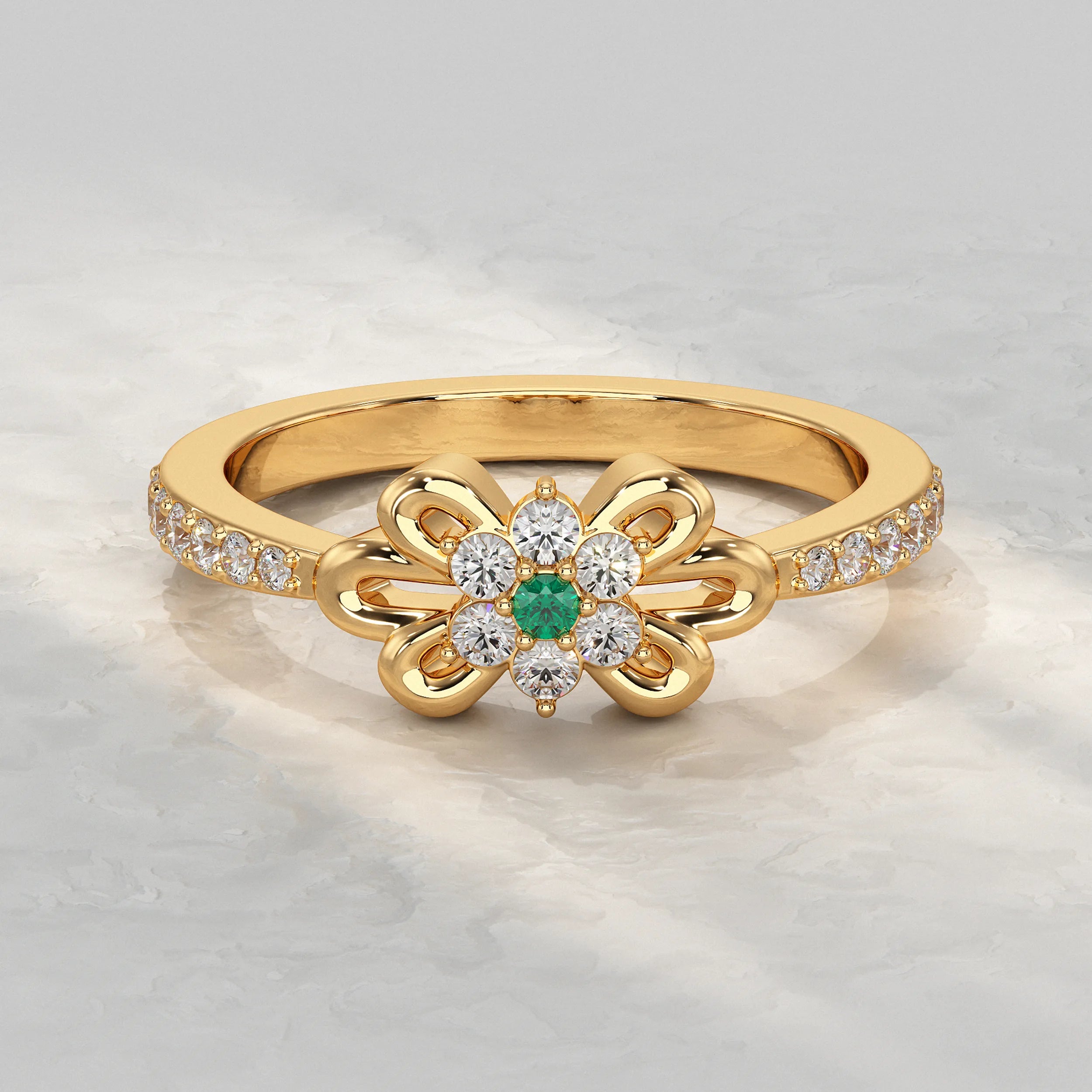 Yellow-Gold-Ring-With-Round-Diamond-Accents
