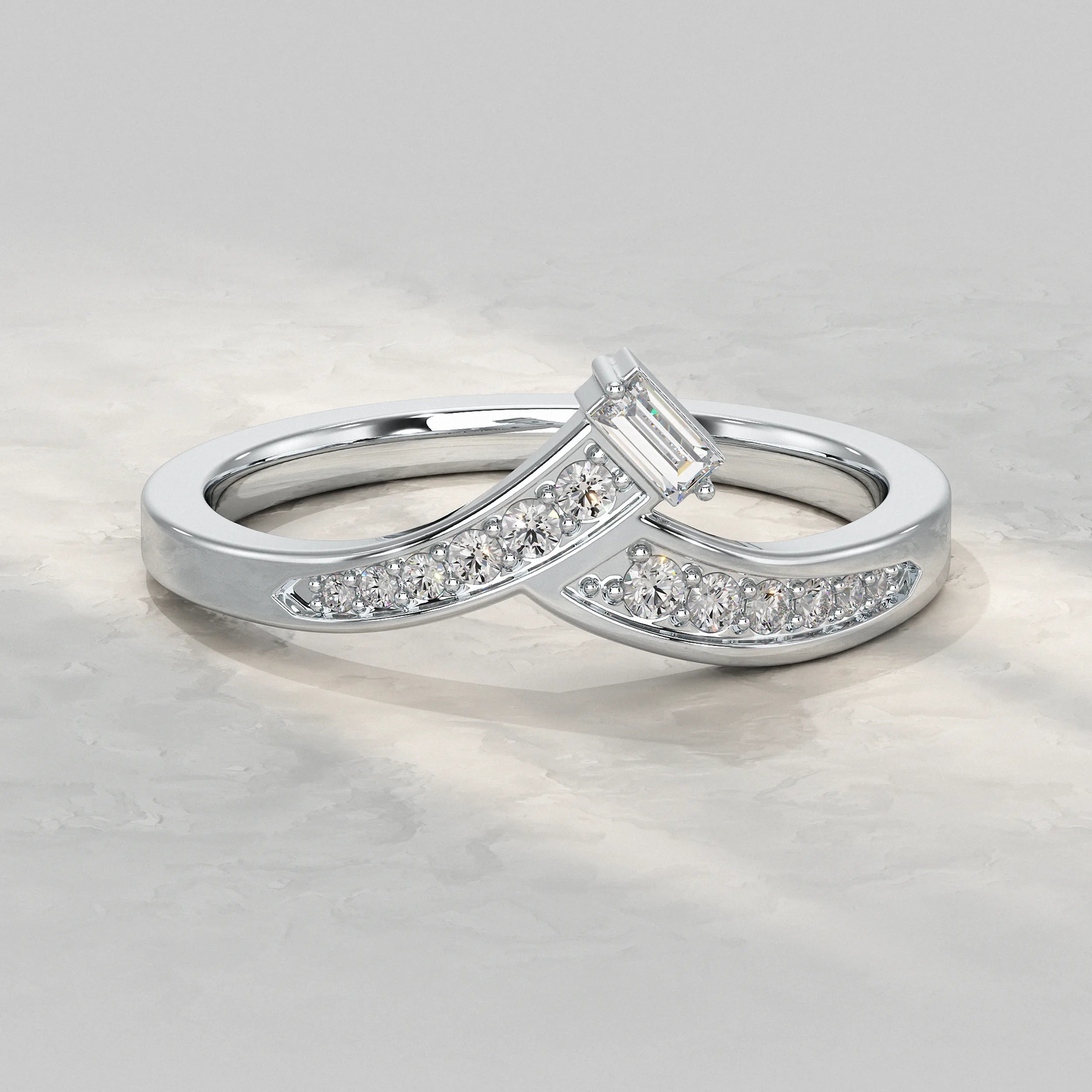 Silver-Ring-With-Round-Diamond-Accents
