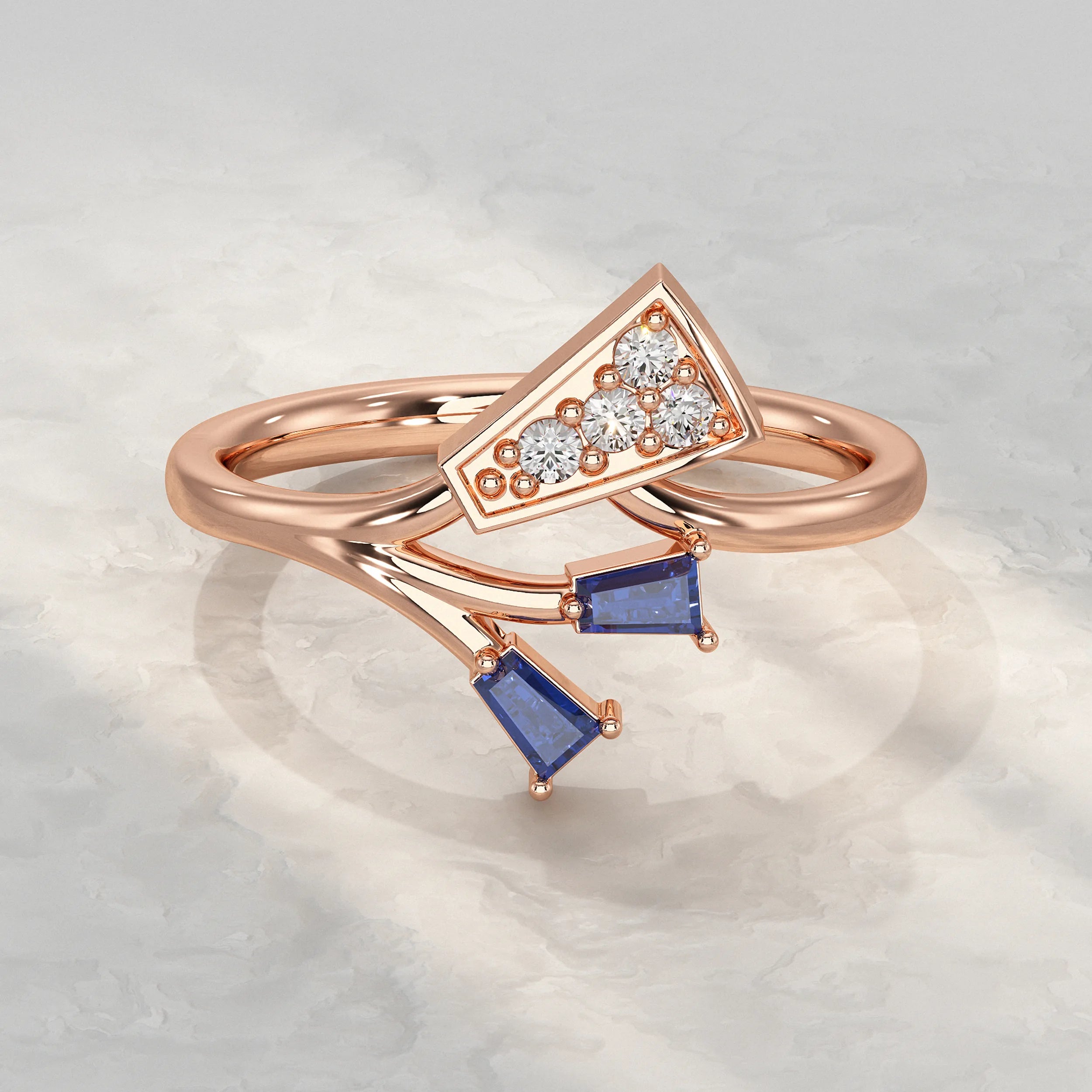 Rose-Gold-Ring-With-Tapered-Diamond