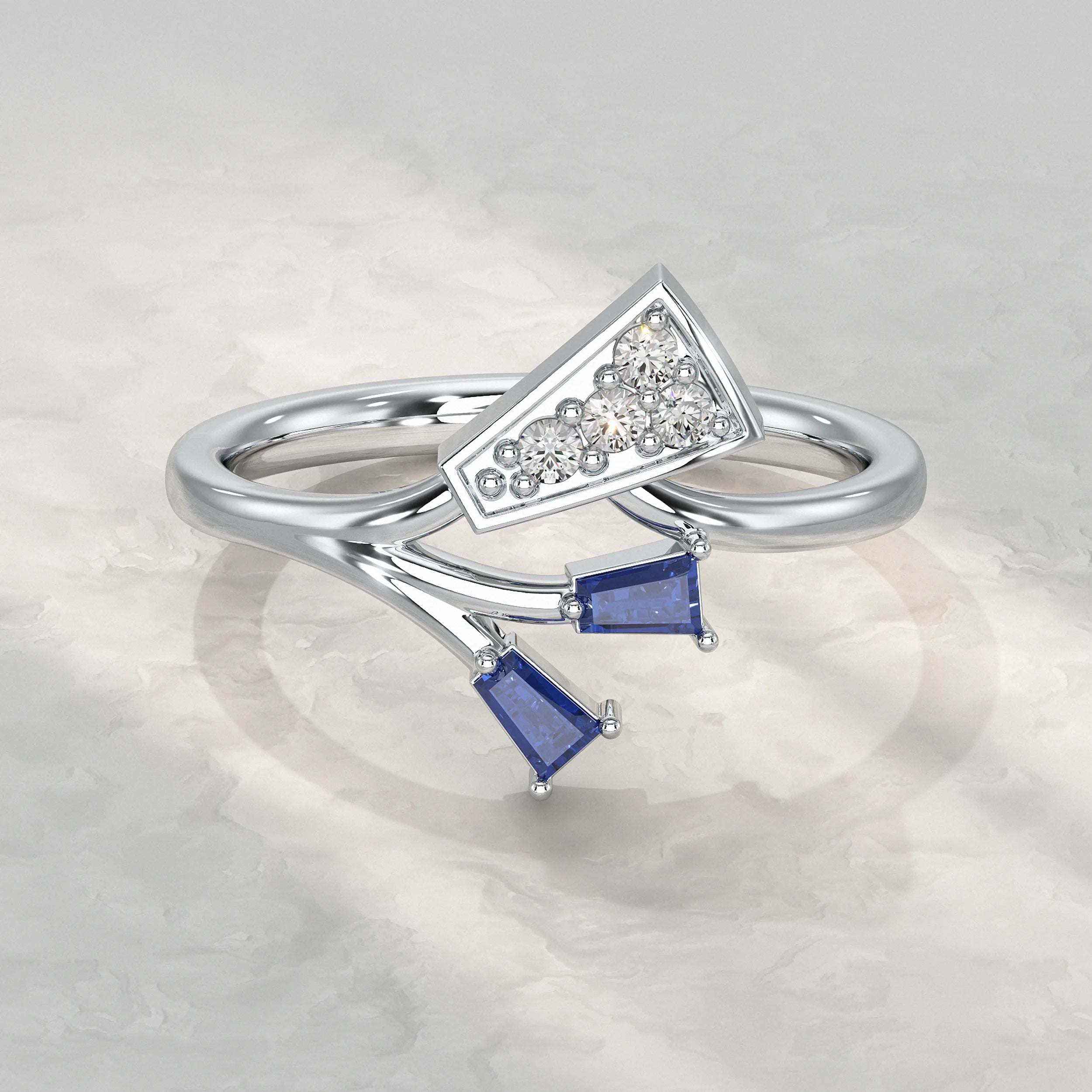 Silver-Ring-With-Blue-Sapphire-Diamond
