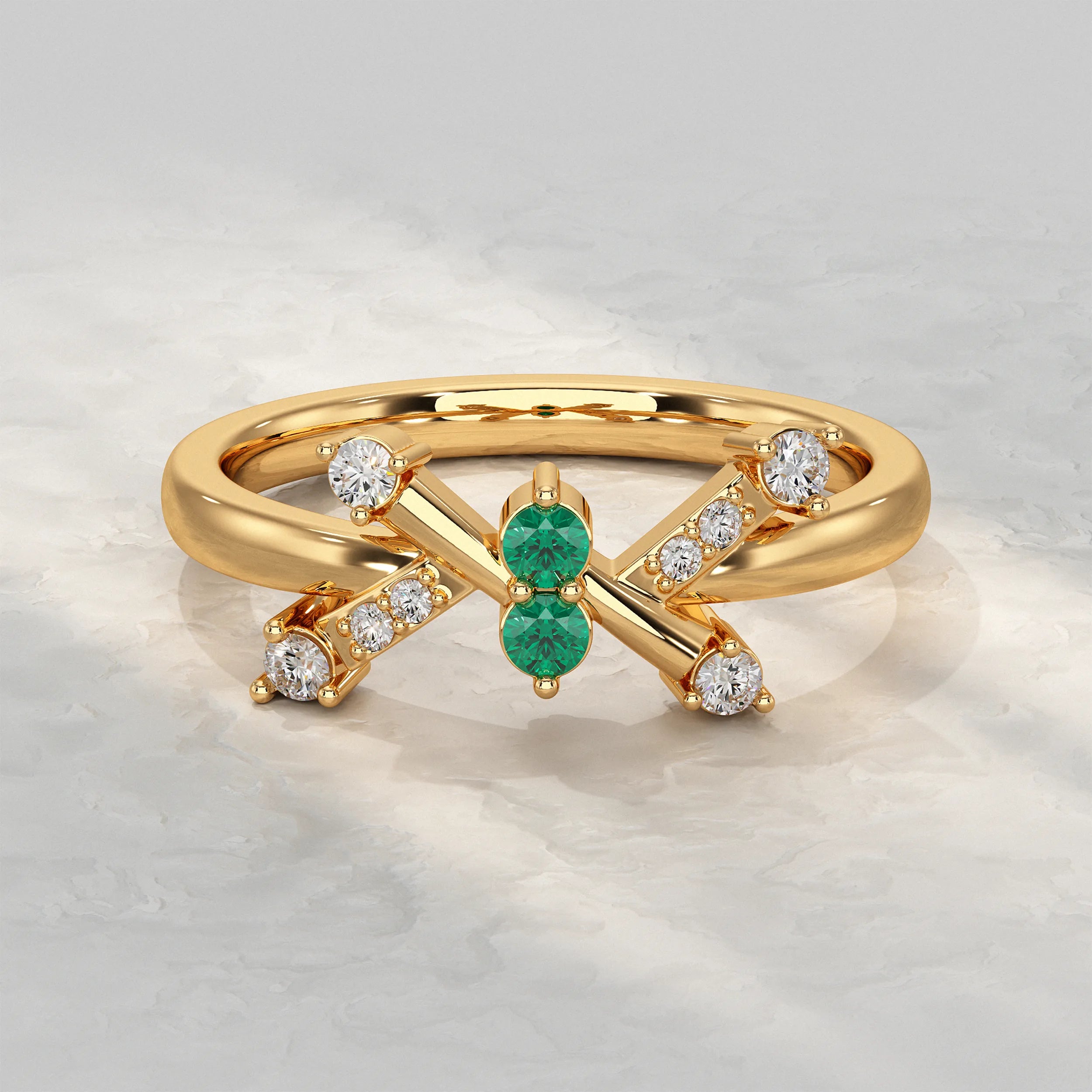 Yellow-Gold-Ring-With-Green-Gem-Diamond
