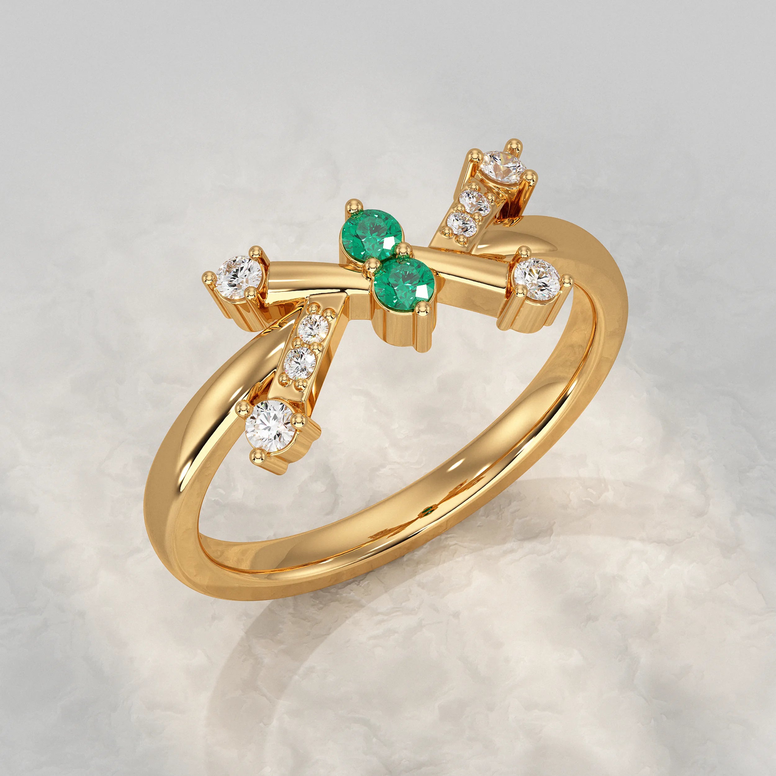 Yellow-Gold-Ring-With-Cross-Design