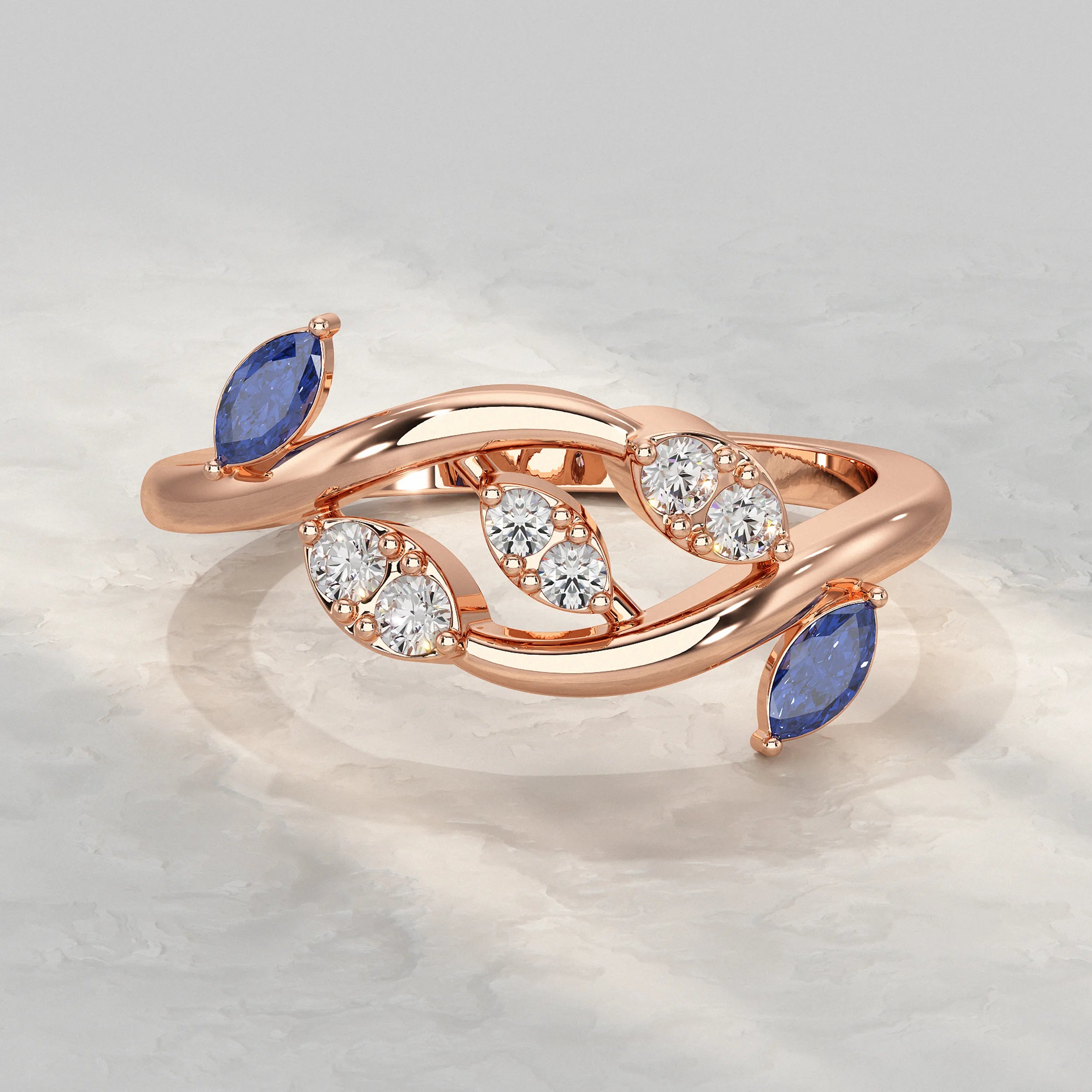 Rose-Gold-Ring-With-Marquise-Blue-Sapphire