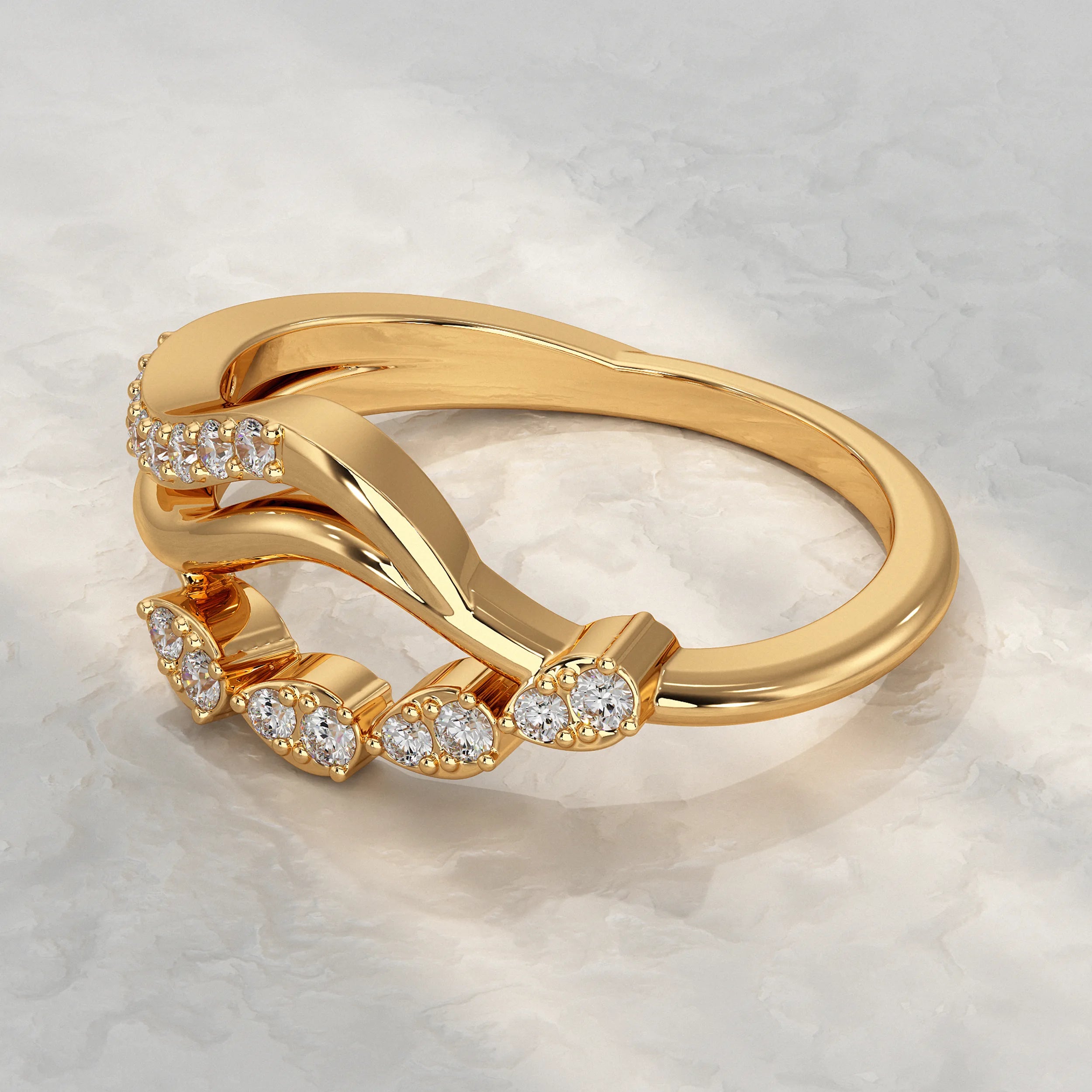 Waves Elegance Diamond Ring