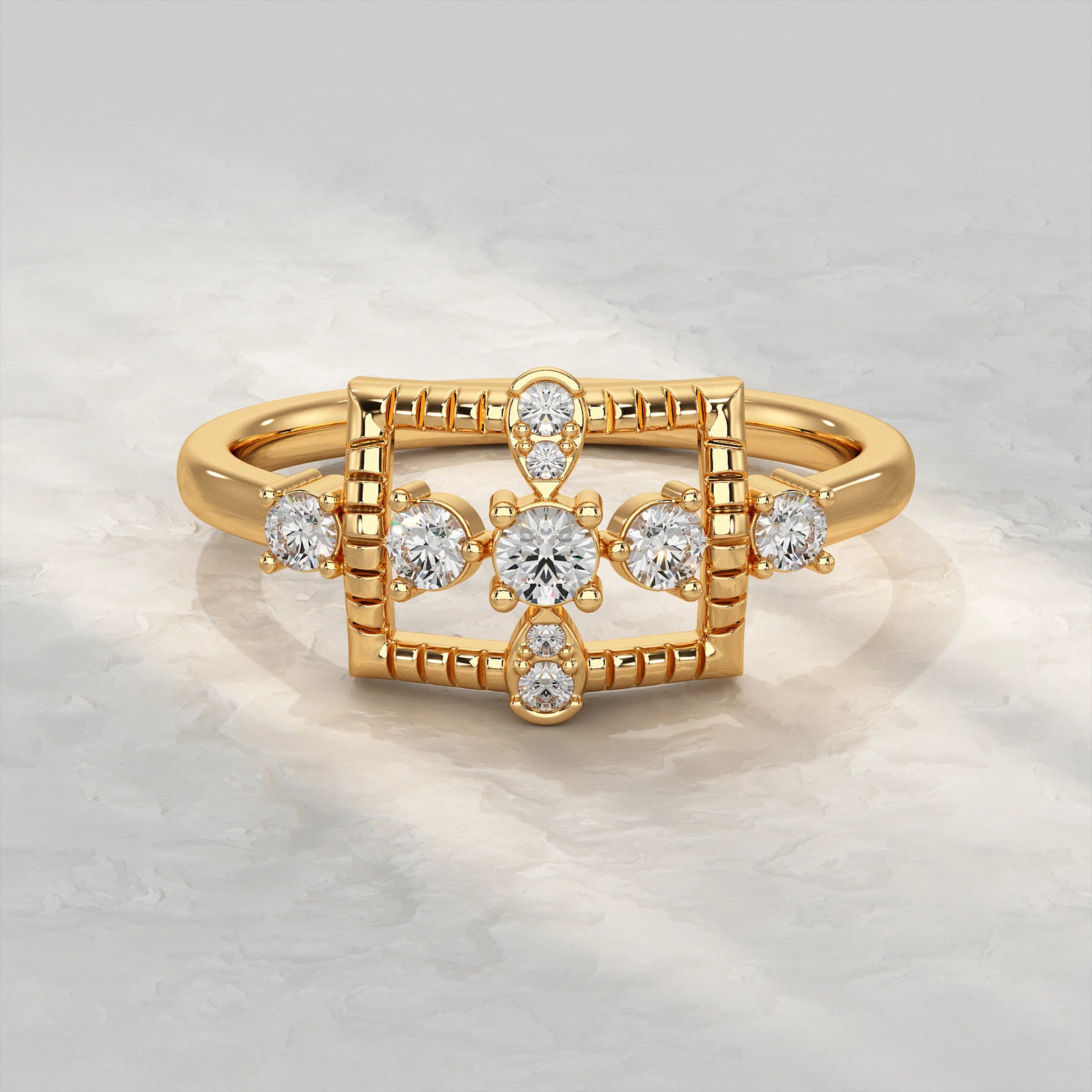 Yellow-Gold-Ring-with-Round-Lab-Diamond