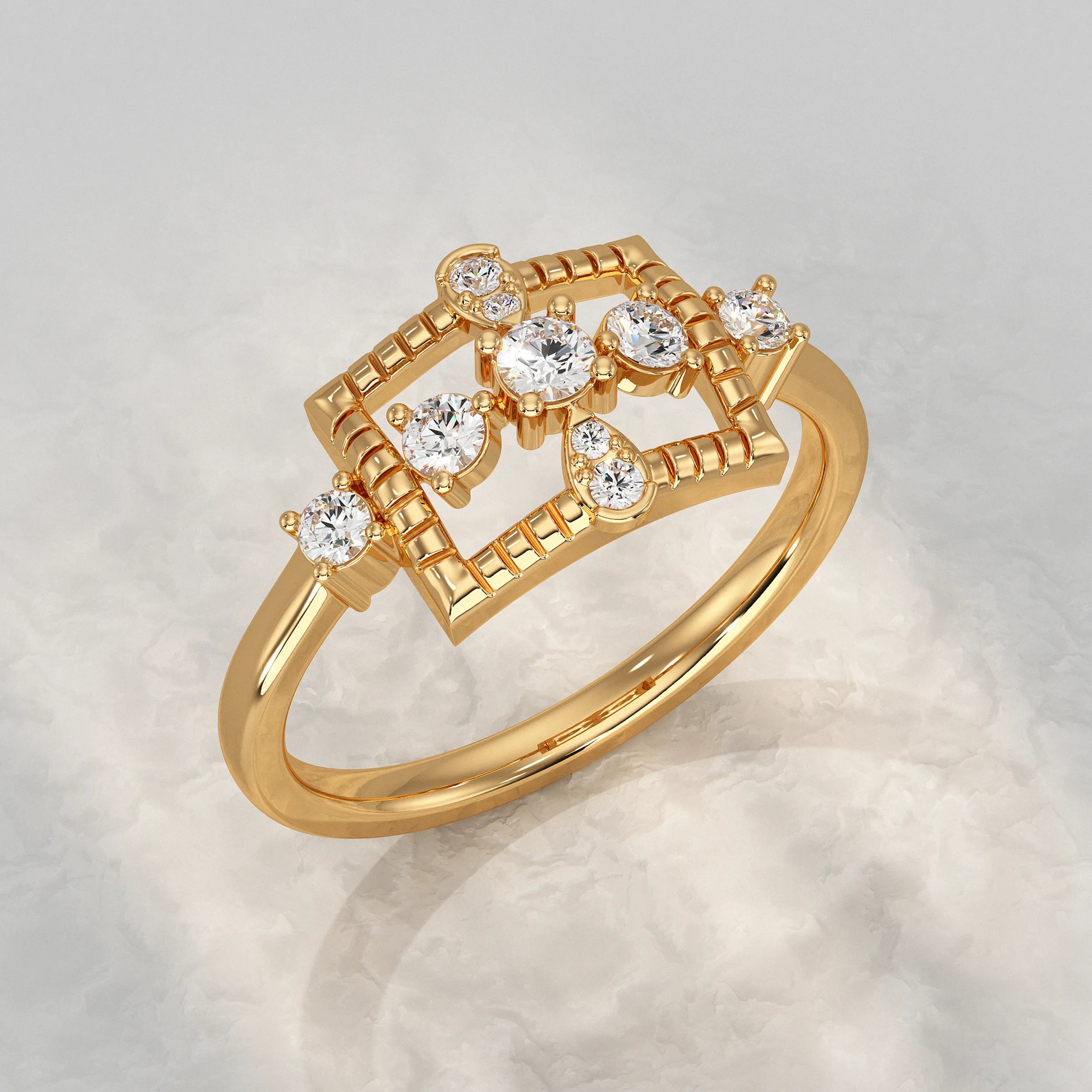 Yellow-Gold-Ring-With-Unique-Diamond-Shapes
