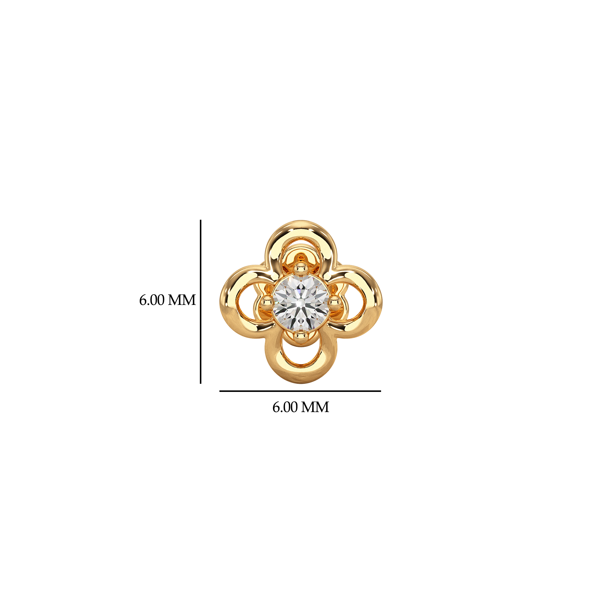 Yellow-Gold-Nose-Pin-Featuring-Floral-Frame-And-Lab-Diamond-Sparkle