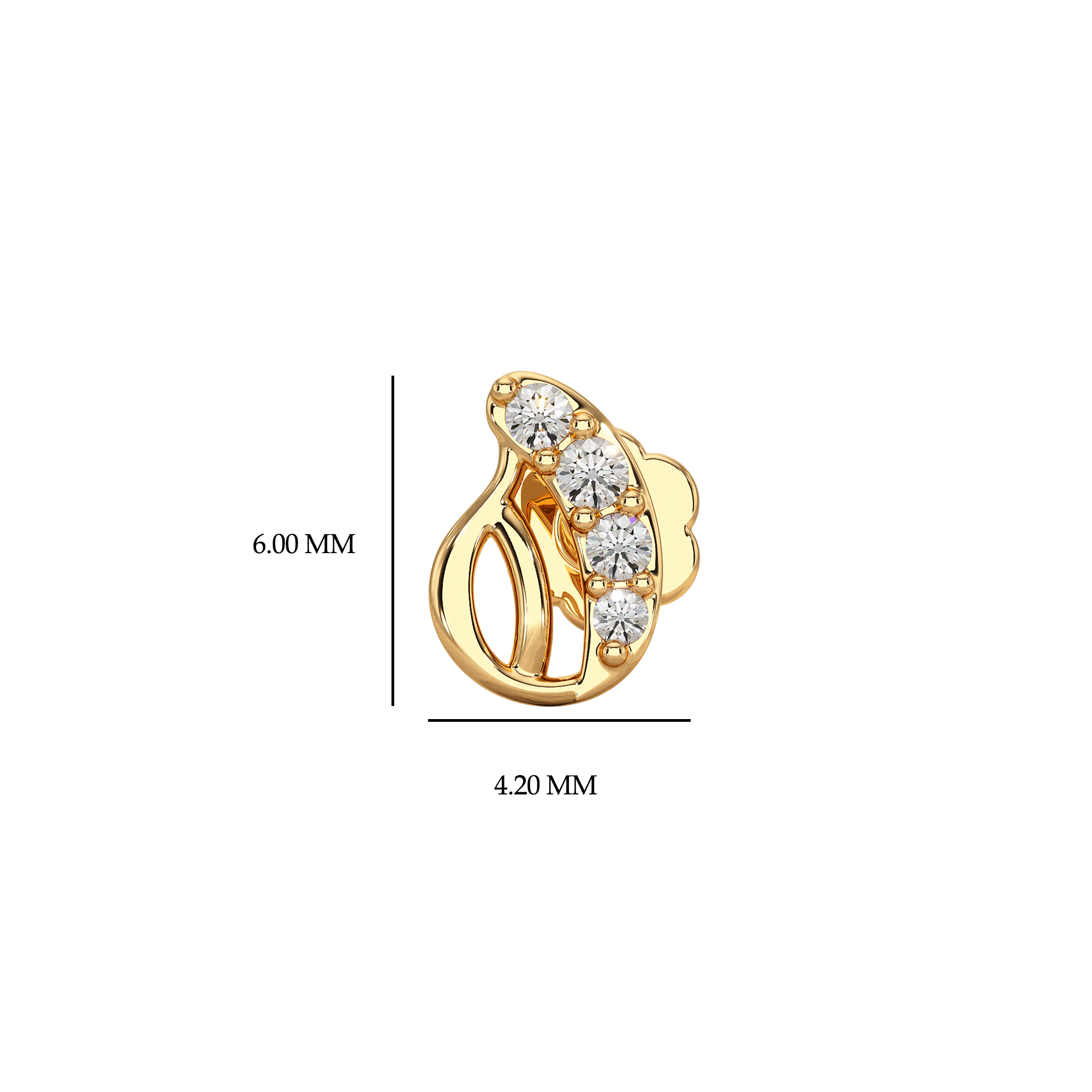 Minimalist-Yellow-Gold-Nose-Stud-With-Brilliant-Round-Cut-Diamond