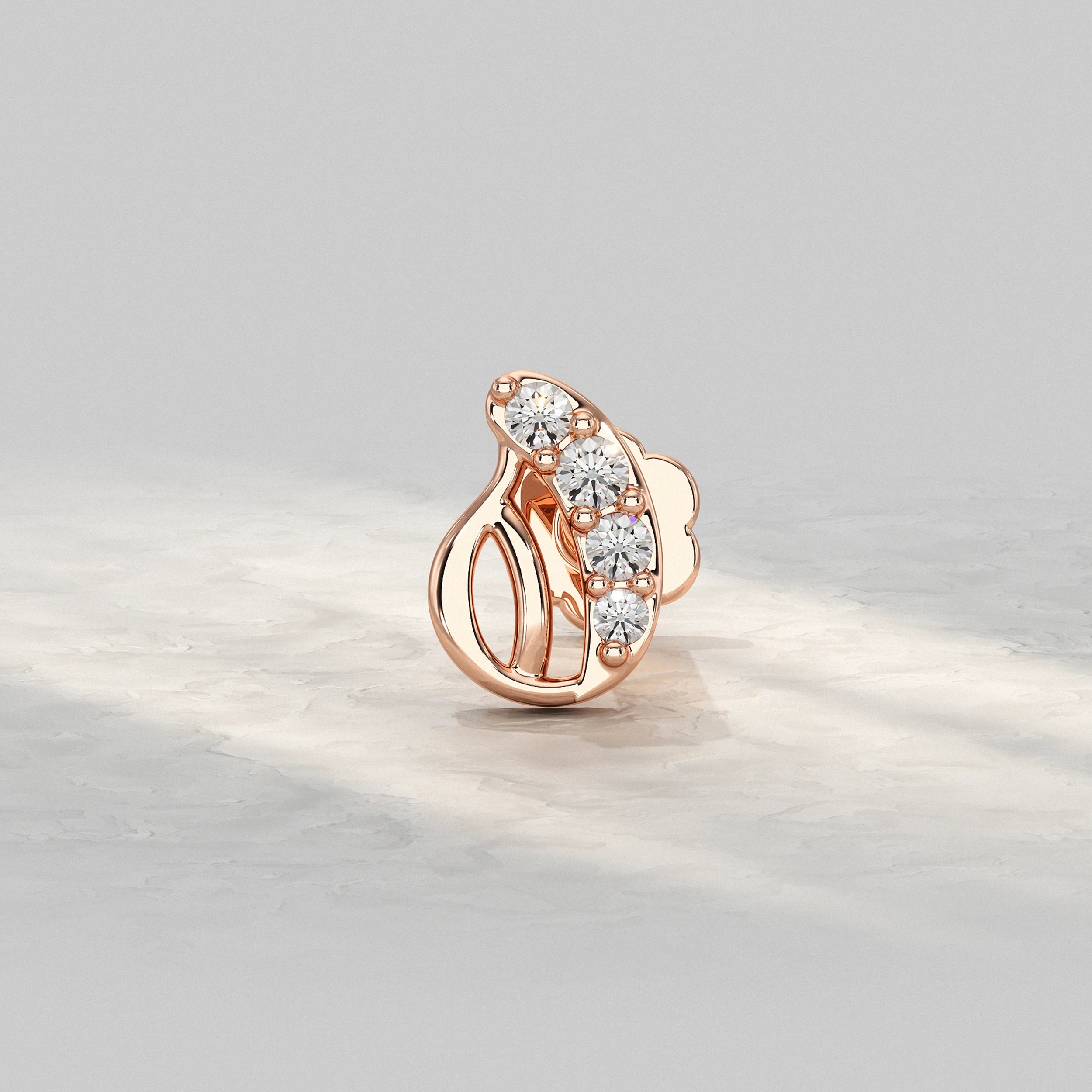 Elegant-Rose-Gold-Nose-Pin-With-Paisley-Motif-And-Sparkling-Diamond
