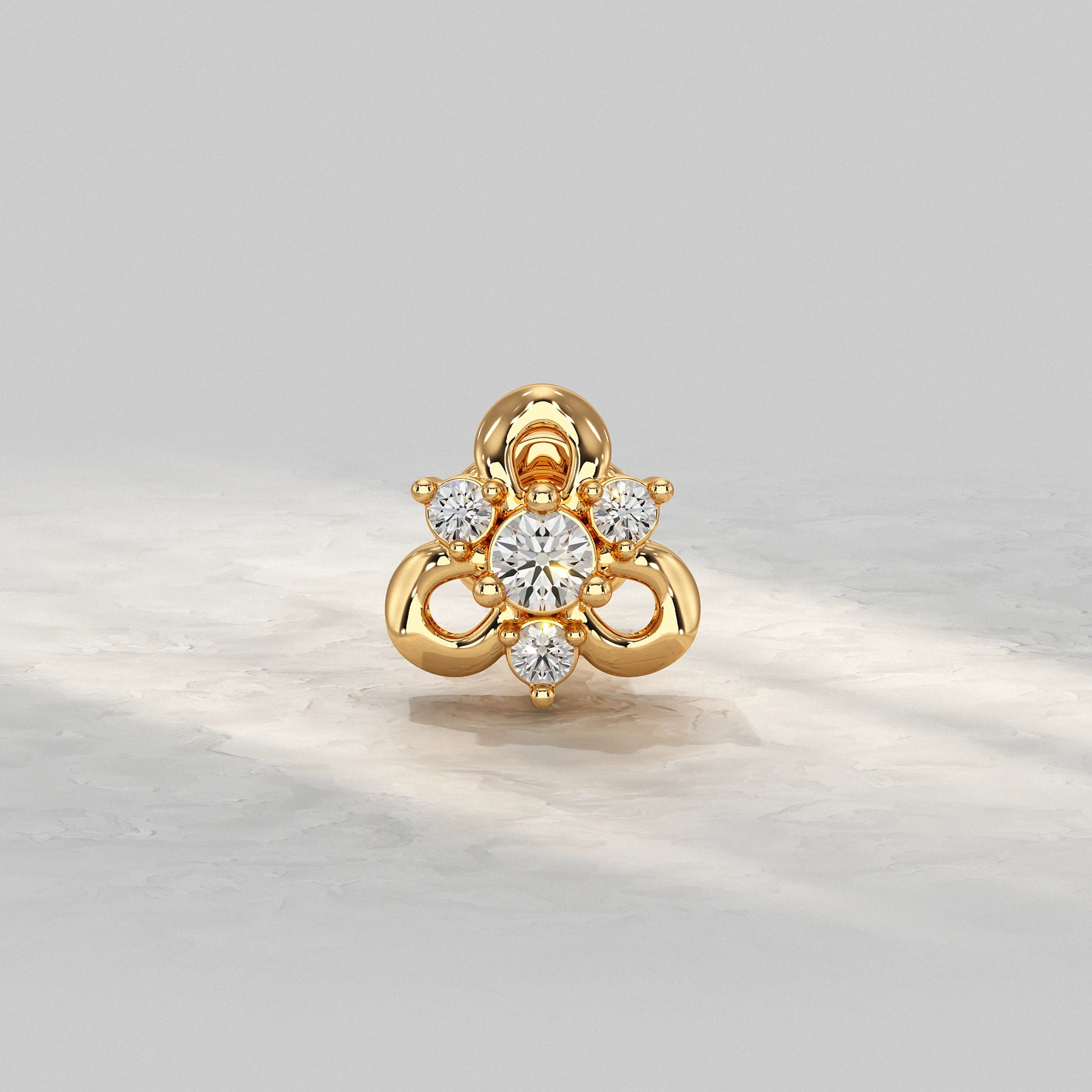 Yellow-Gold-Floral-Nose-Pin-With-Multi-Diamond-Petals 